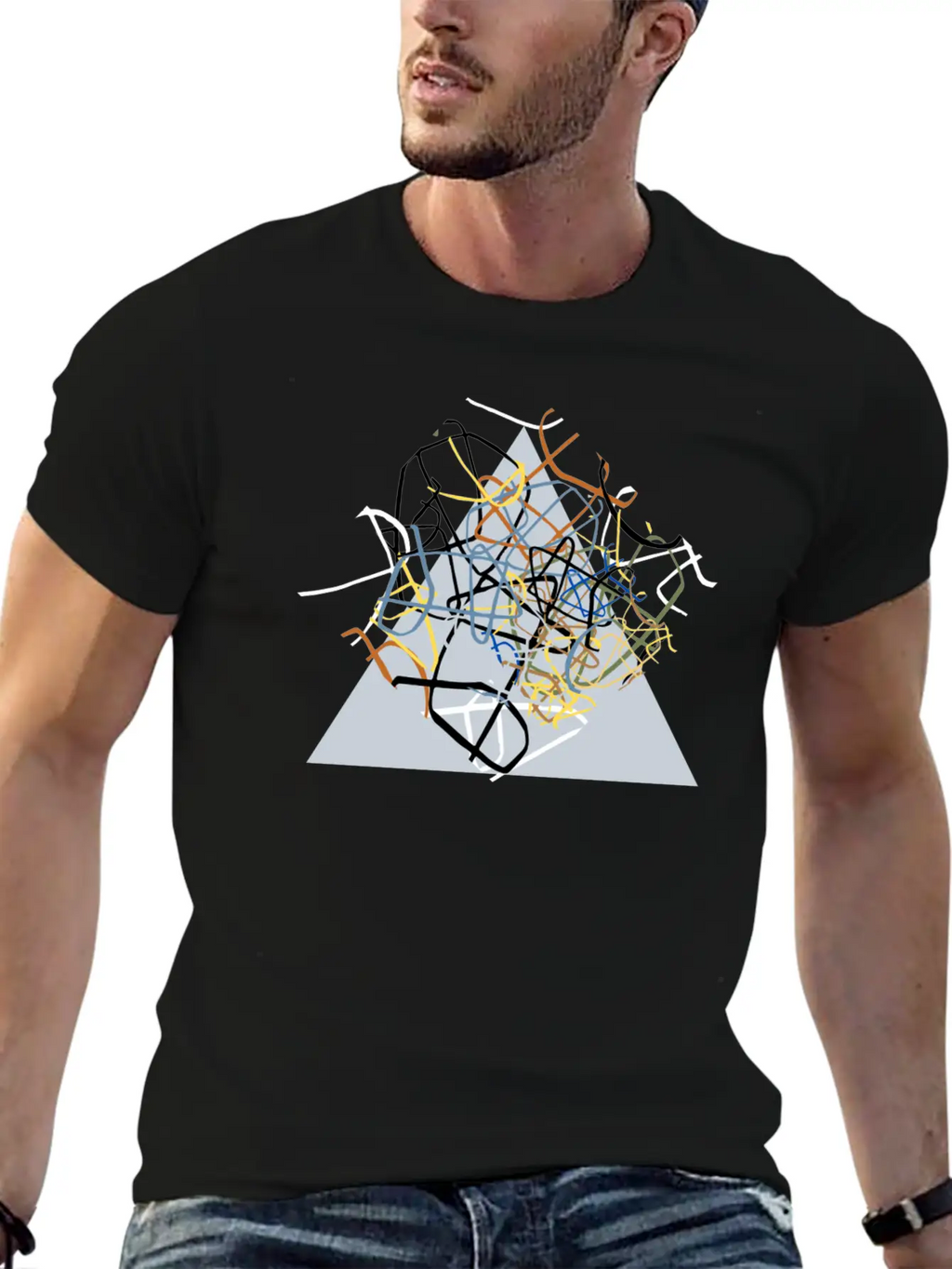 The Triangle Unisex Short Sleeve Soft Cotton T-Shirt – Casual Everyday Wear