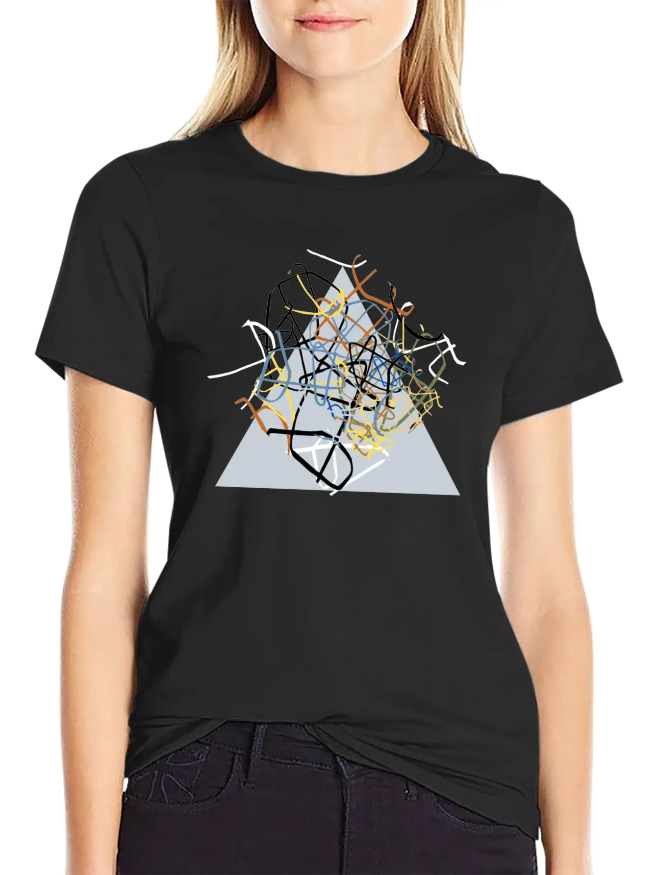 The Triangle Unisex Short Sleeve Soft Cotton T-Shirt – Casual Everyday Wear