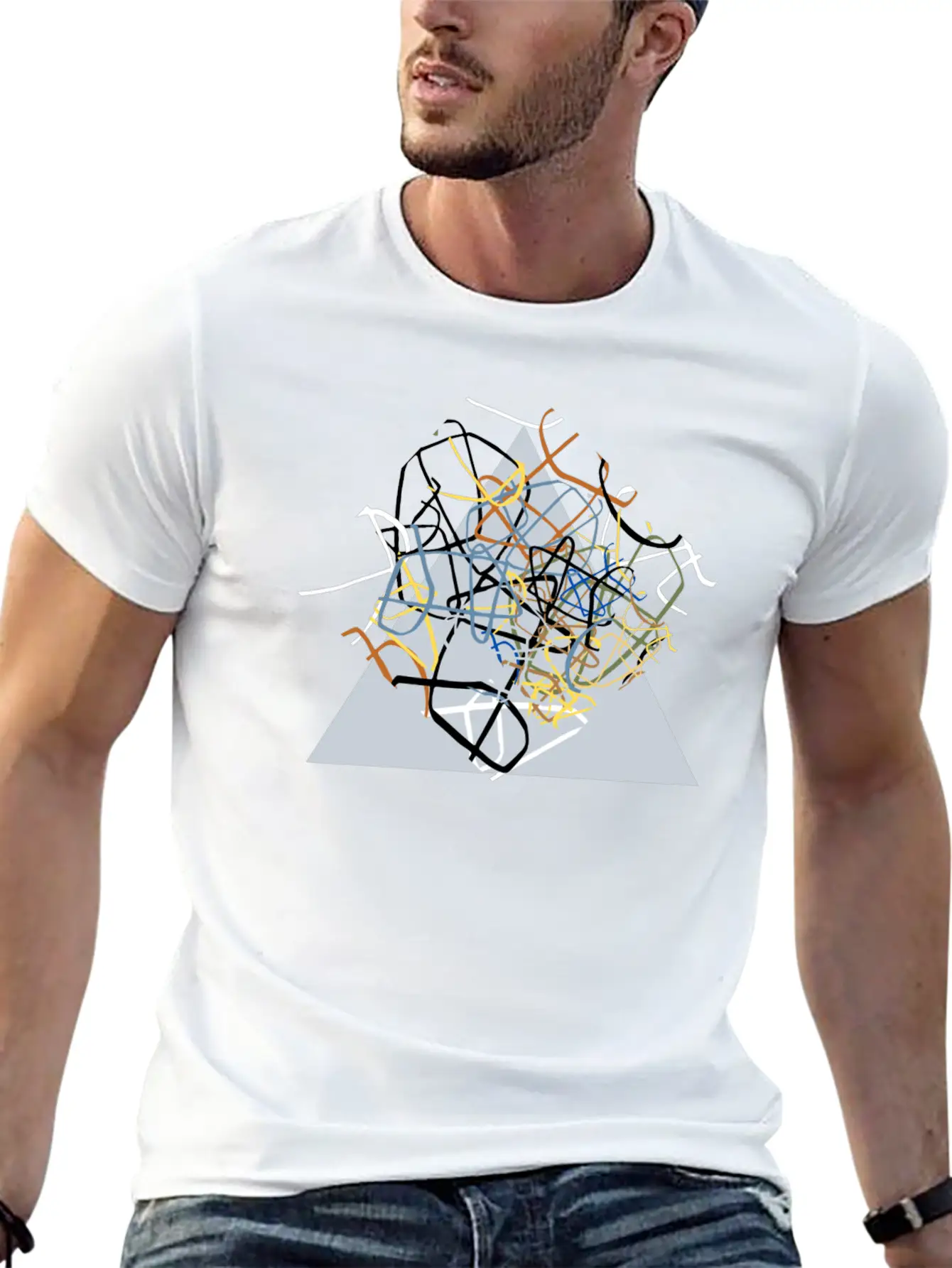 The Triangle Unisex Short Sleeve Soft Cotton T-Shirt – Casual Everyday Wear