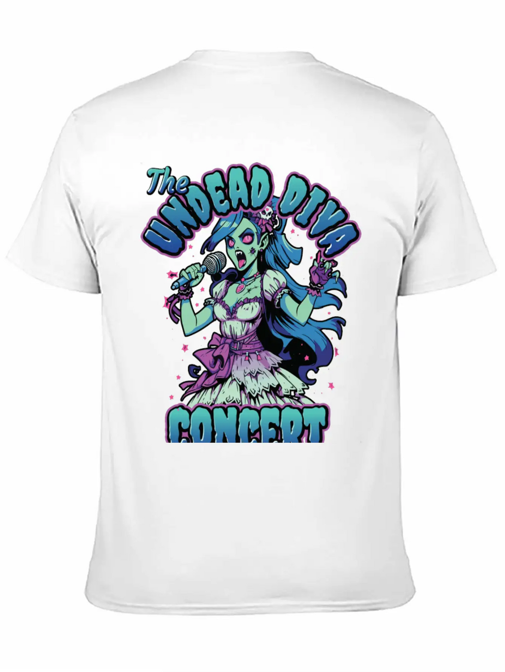 The Undead Dive Concert For Rockstars Zombie Unisex Short Sleeve Soft Cotton T-Shirt – Casual Everyday Wear