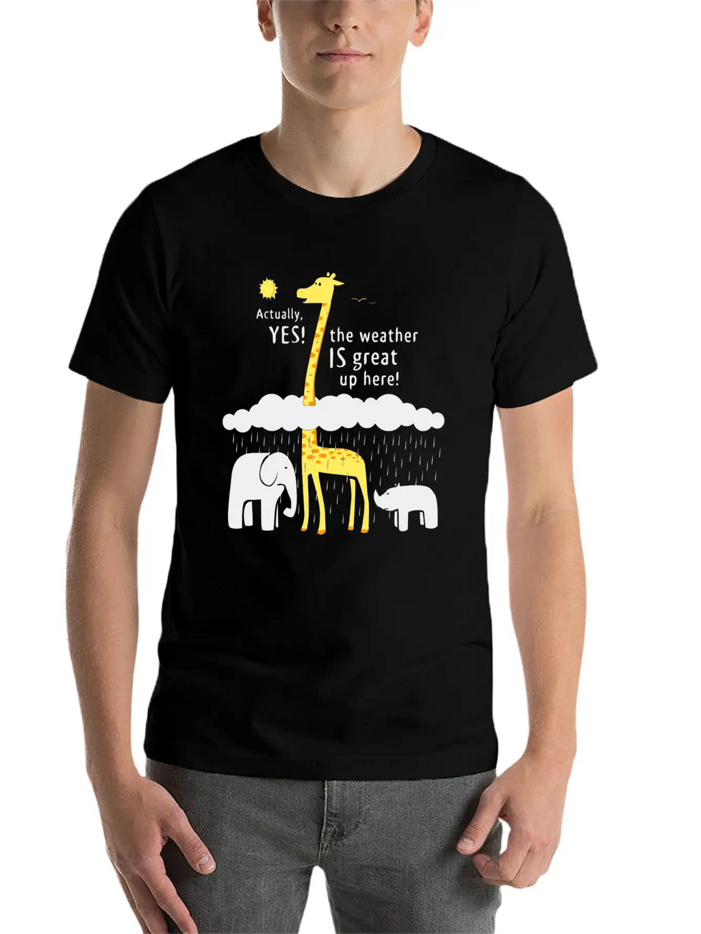 The Weather Is Great Up Here Breathable Soft Cotton T-Shirt – Timeless Casual Look