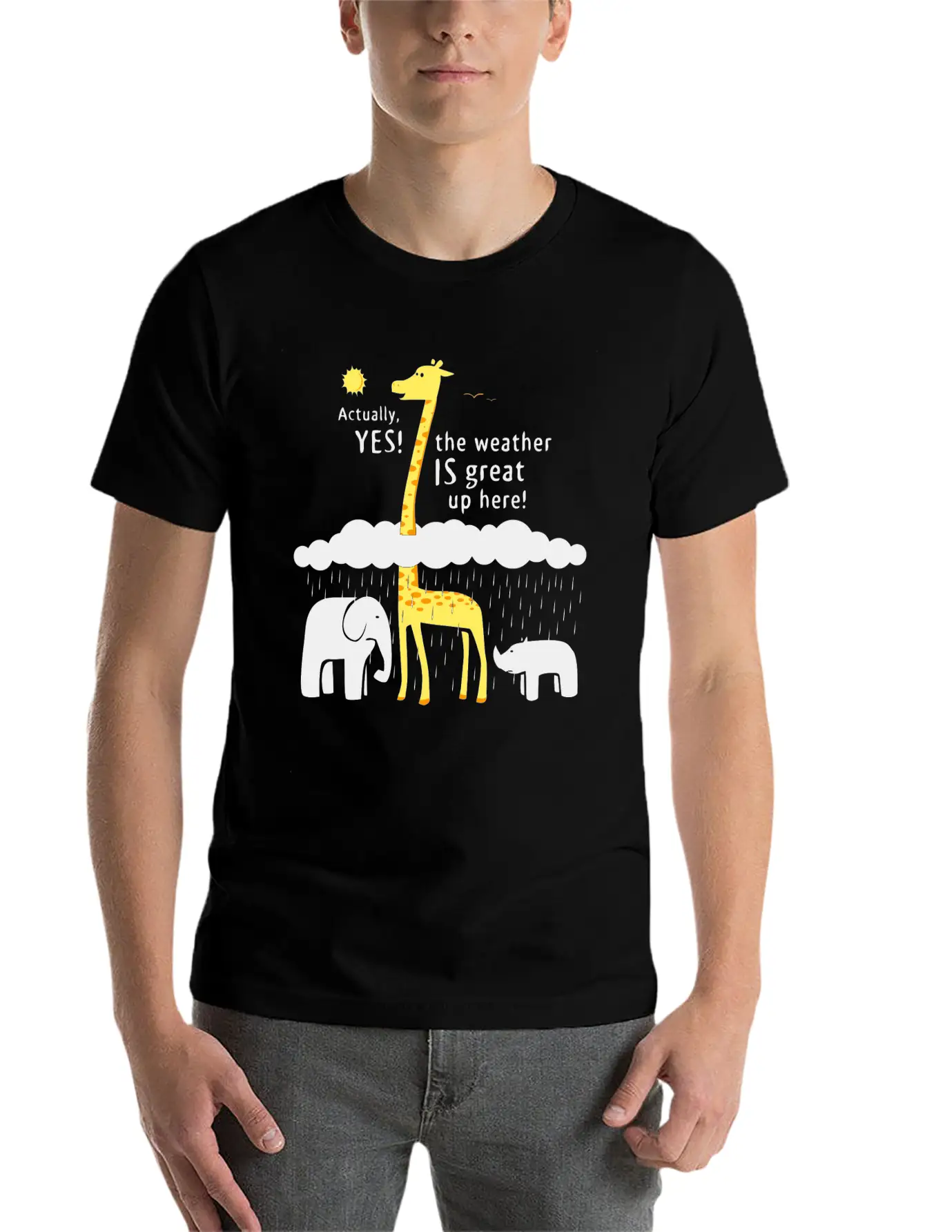 The Weather Is Great Up Here Breathable Soft Cotton T-Shirt – Timeless Casual Look