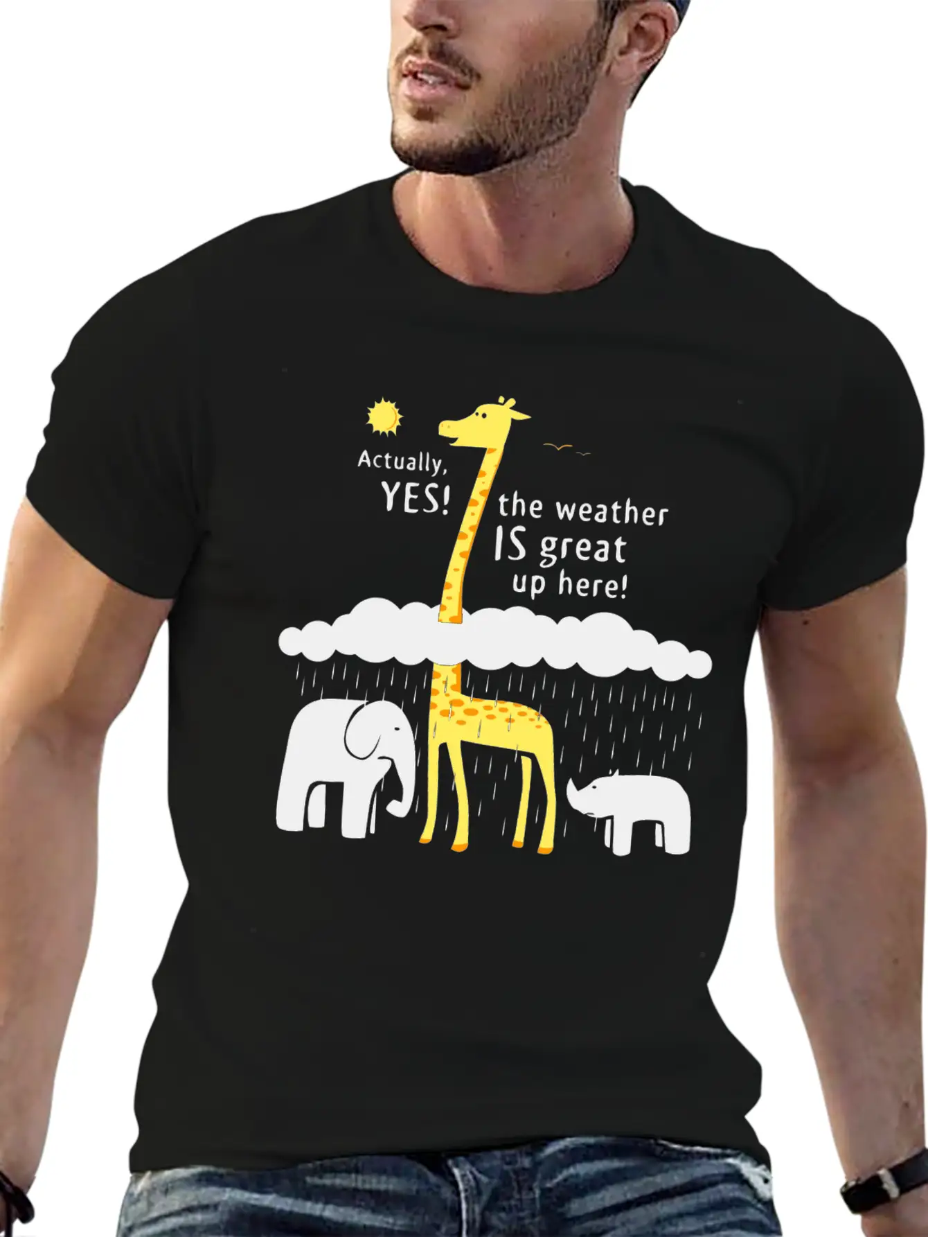 The Weather Is Great Up Here Breathable Soft Cotton T-Shirt – Timeless Casual Look