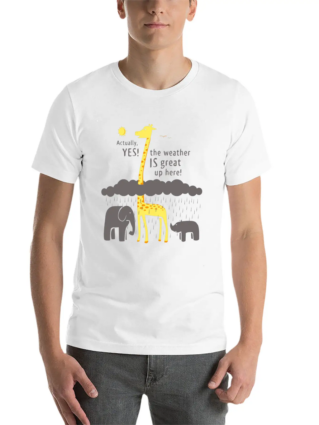 The Weather Is Great Up Here Breathable Soft Cotton T-Shirt – Timeless Casual Look