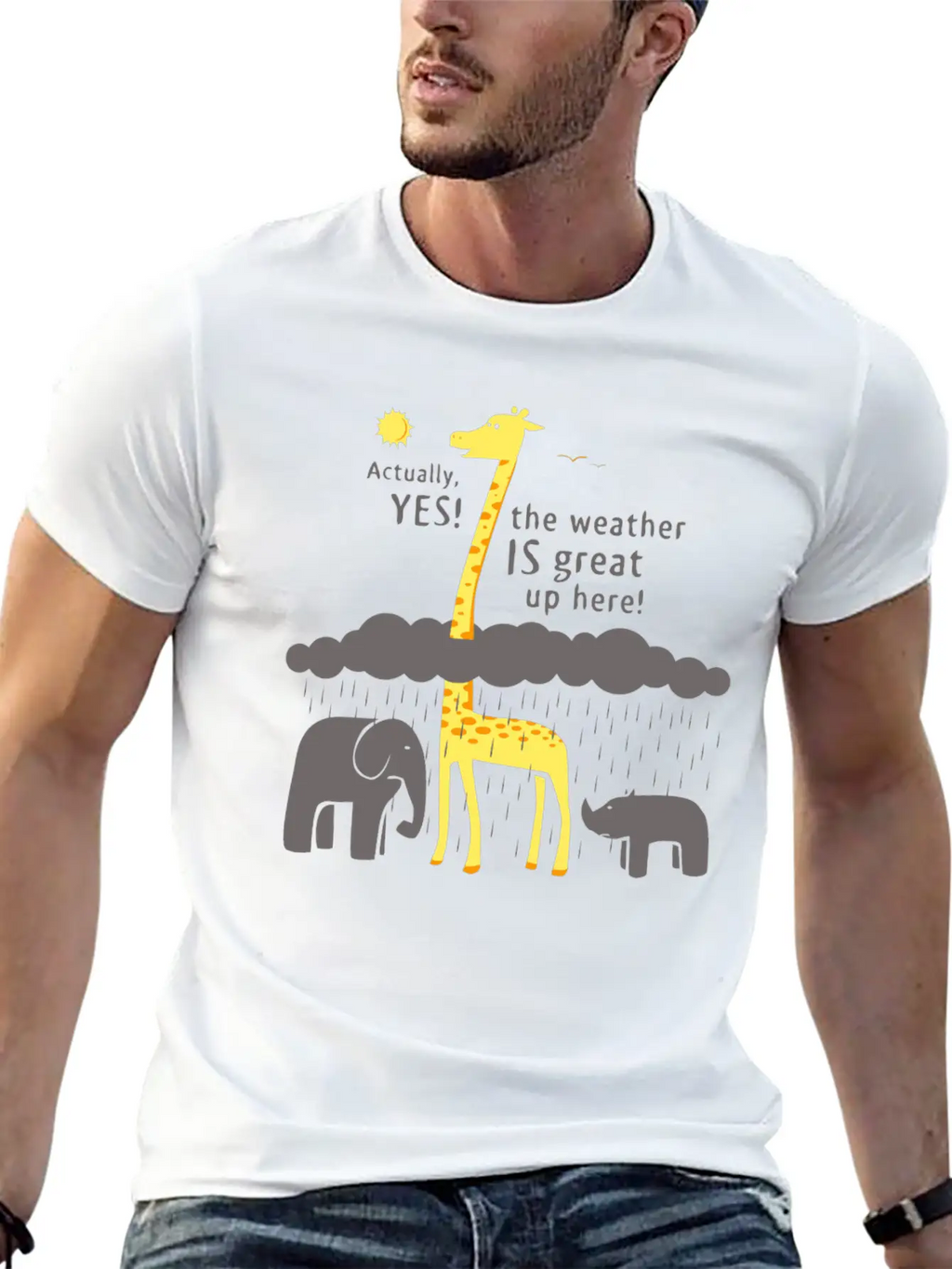 The Weather Is Great Up Here Breathable Soft Cotton T-Shirt – Timeless Casual Look
