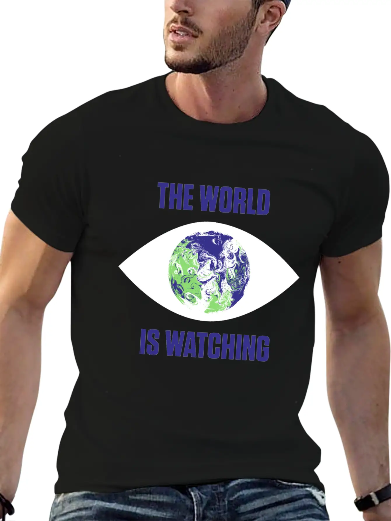 The World Is Watching Climate Change Activist Gift Unisex Casual T-Shirt – Clean Design For Daily Comfort