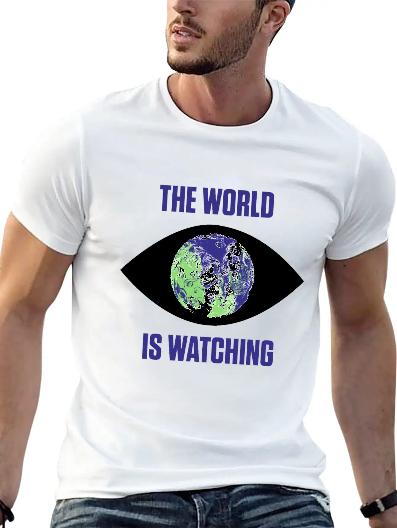 The World Is Watching Climate Change Activist Gift Unisex Casual T-Shirt – Clean Design For Daily Comfort