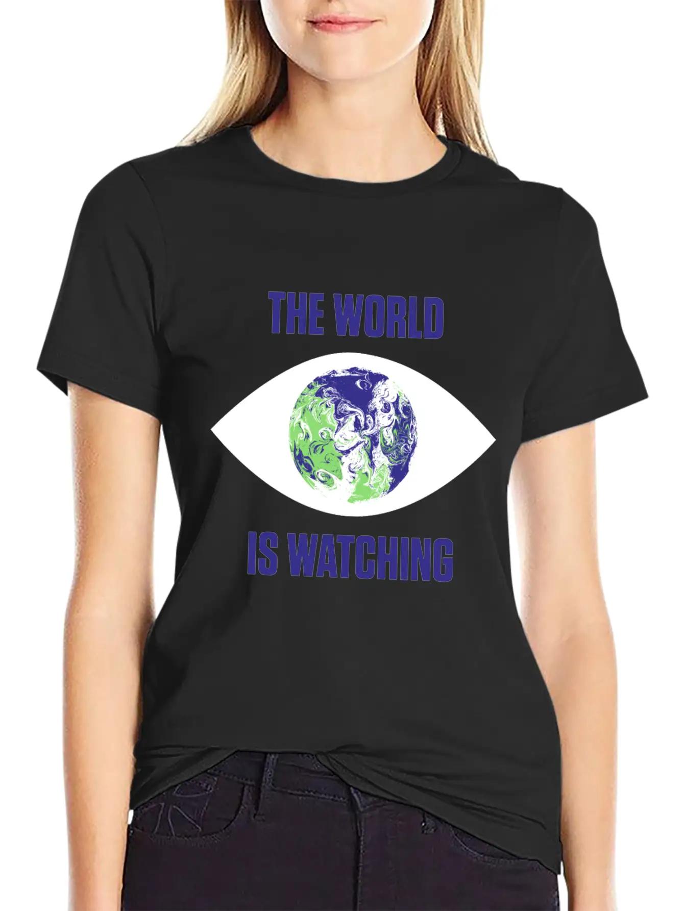The World Is Watching Climate Change Activist Gift Unisex Casual T-Shirt – Clean Design For Daily Comfort
