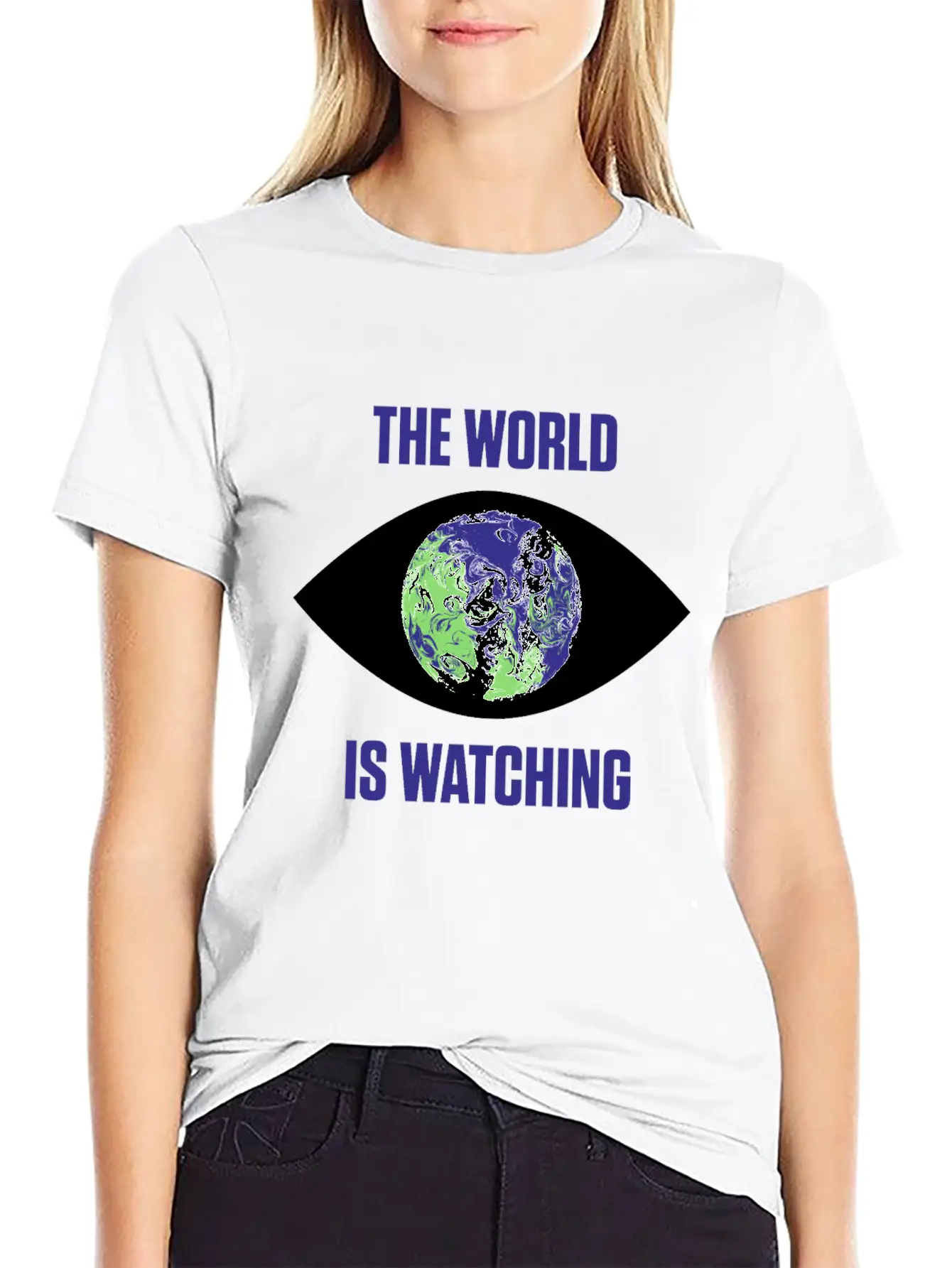 The World Is Watching Climate Change Activist Gift Unisex Casual T-Shirt – Clean Design For Daily Comfort