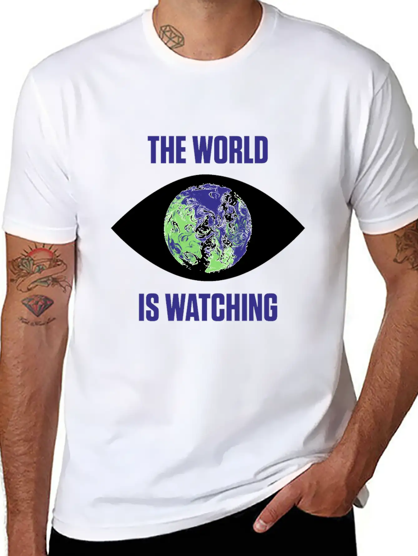 The World Is Watching Climate Change Activist Gift Unisex Casual T-Shirt – Clean Design For Daily Comfort