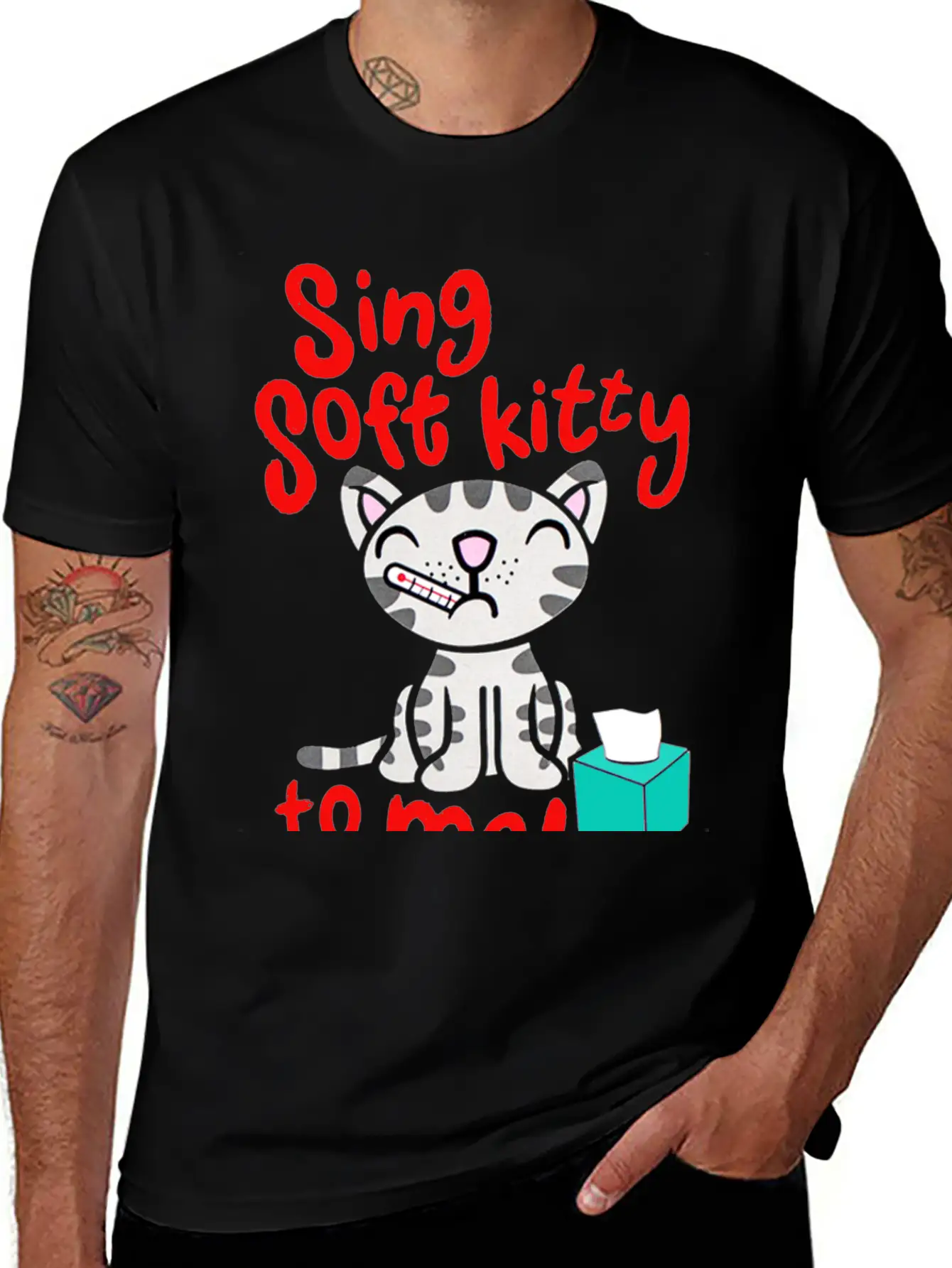 Theory Sing Soft Kitty Song Unisex Short Sleeve Soft Cotton T-Shirt – Casual Everyday Wear