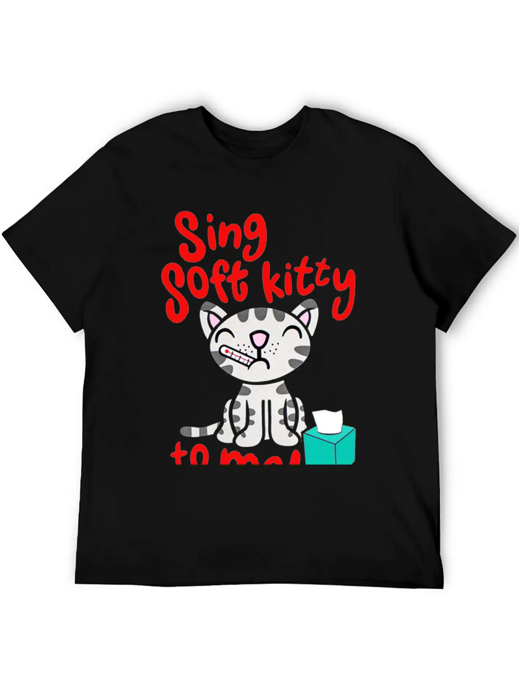 Theory Sing Soft Kitty Song Unisex Short Sleeve Soft Cotton T-Shirt – Casual Everyday Wear