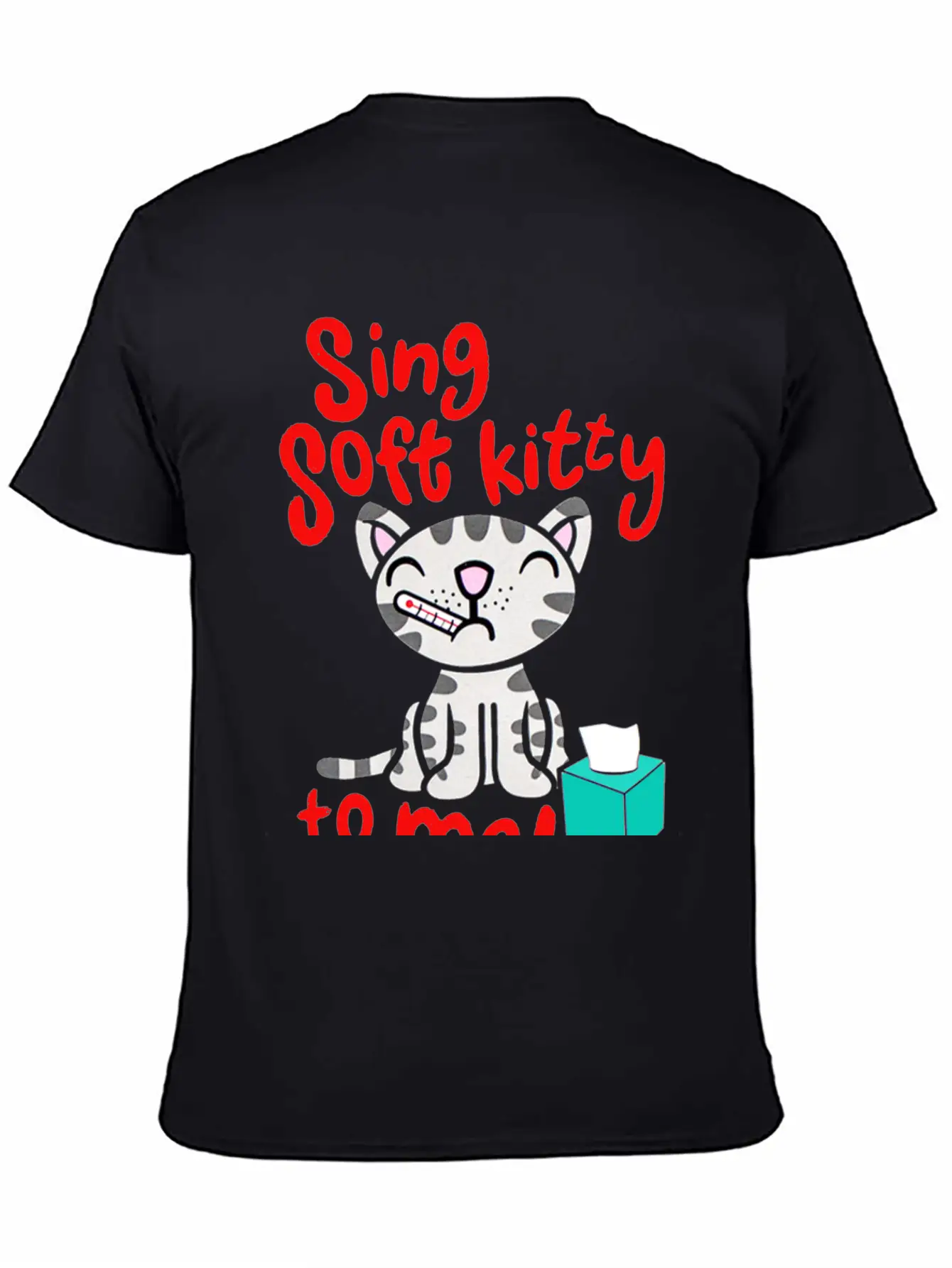 Theory Sing Soft Kitty Song Unisex Short Sleeve Soft Cotton T-Shirt – Casual Everyday Wear