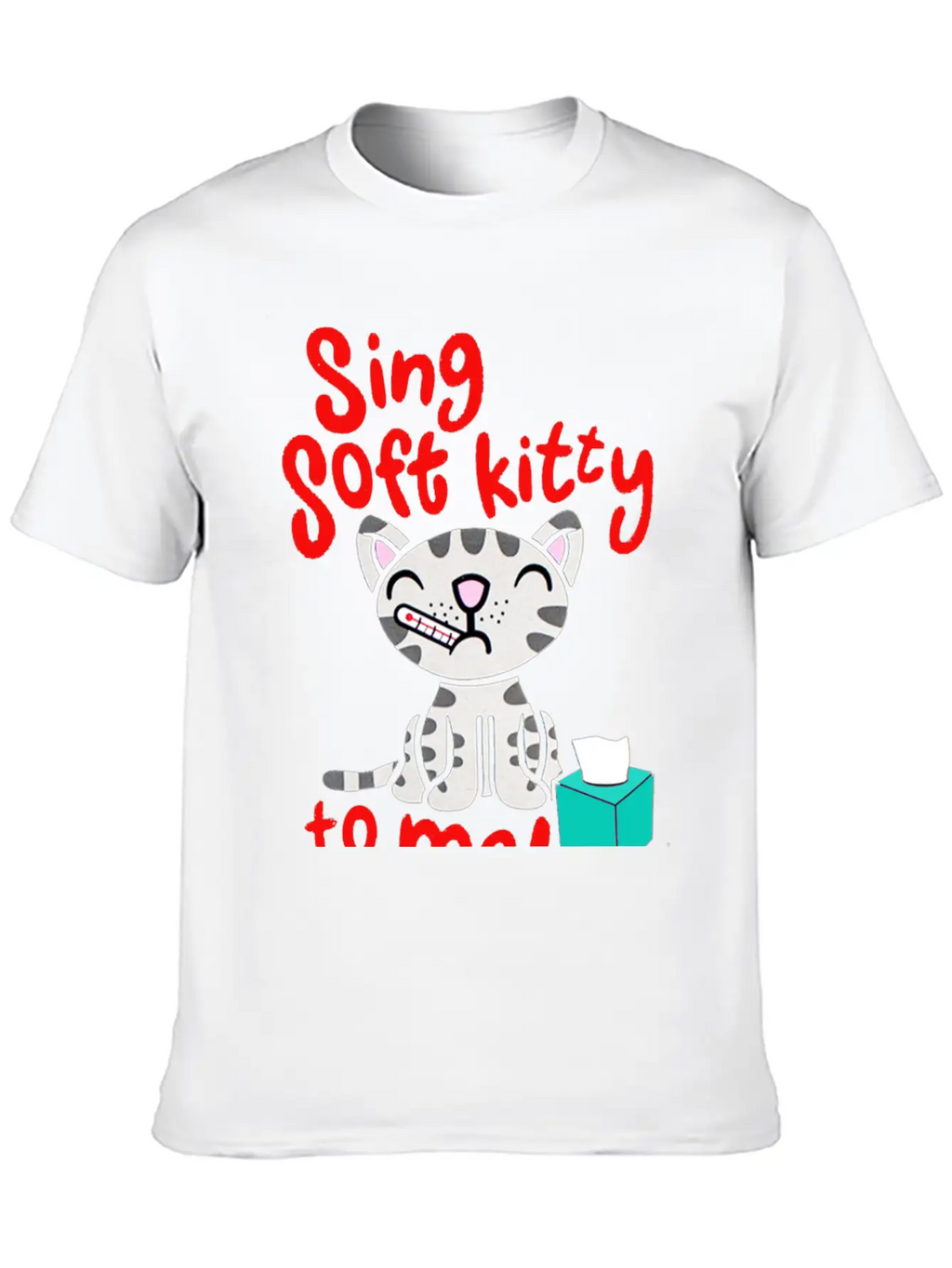 Theory Sing Soft Kitty Song Unisex Short Sleeve Soft Cotton T-Shirt – Casual Everyday Wear