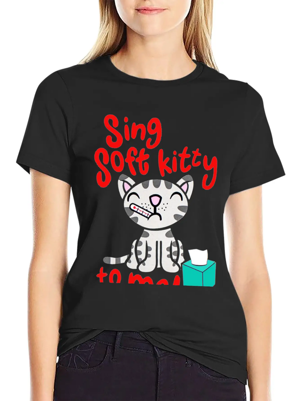 Theory Sing Soft Kitty Song Unisex Short Sleeve Soft Cotton T-Shirt – Casual Everyday Wear