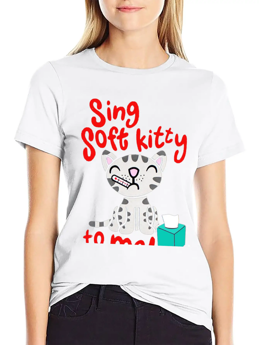 Theory Sing Soft Kitty Song Unisex Short Sleeve Soft Cotton T-Shirt – Casual Everyday Wear