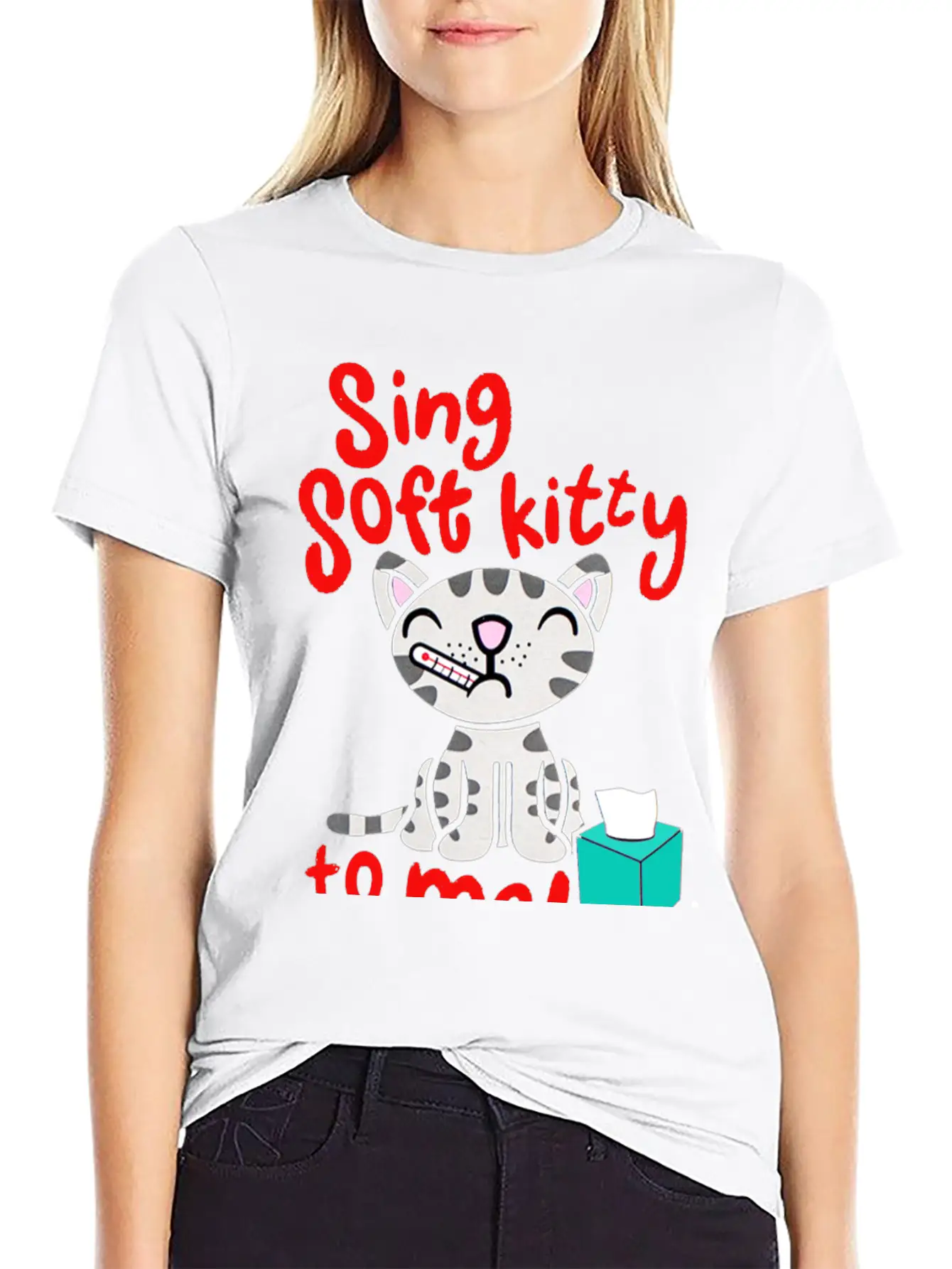 Theory Sing Soft Kitty Song Unisex Short Sleeve Soft Cotton T-Shirt – Casual Everyday Wear