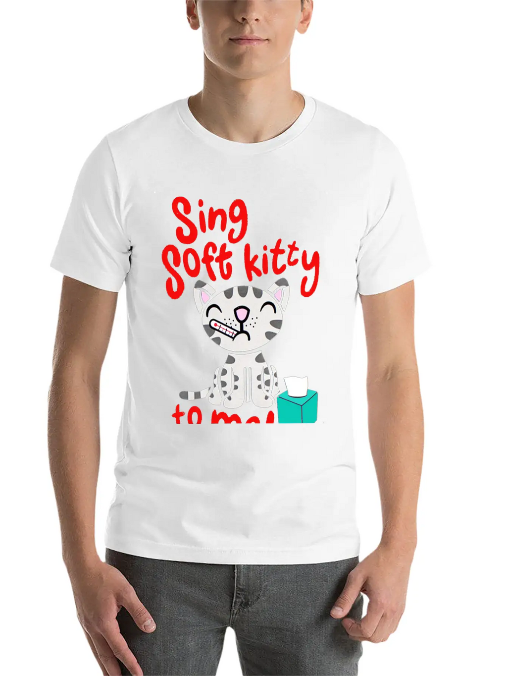 Theory Sing Soft Kitty Song Unisex Short Sleeve Soft Cotton T-Shirt – Casual Everyday Wear