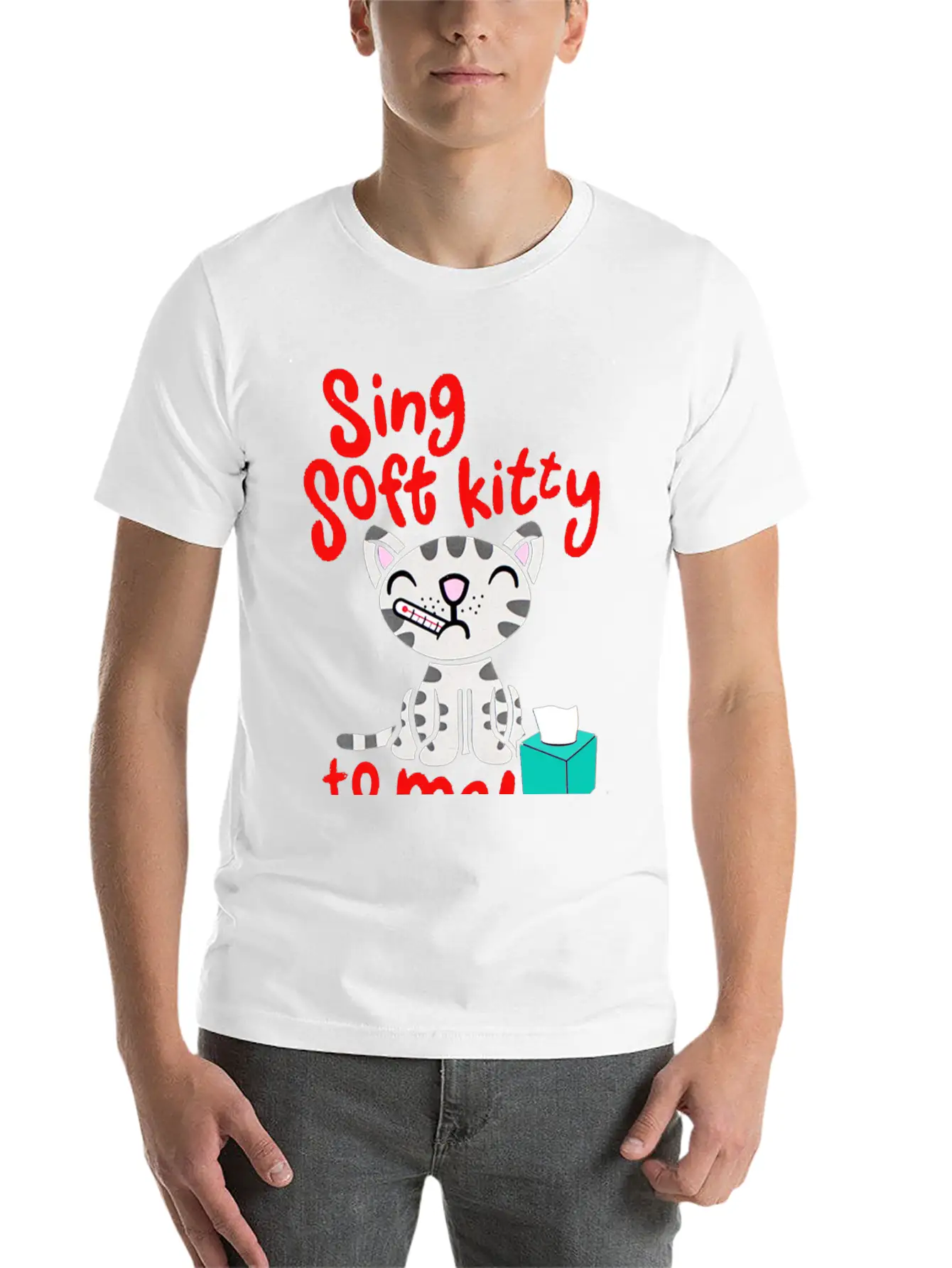 Theory Sing Soft Kitty Song Unisex Short Sleeve Soft Cotton T-Shirt – Casual Everyday Wear