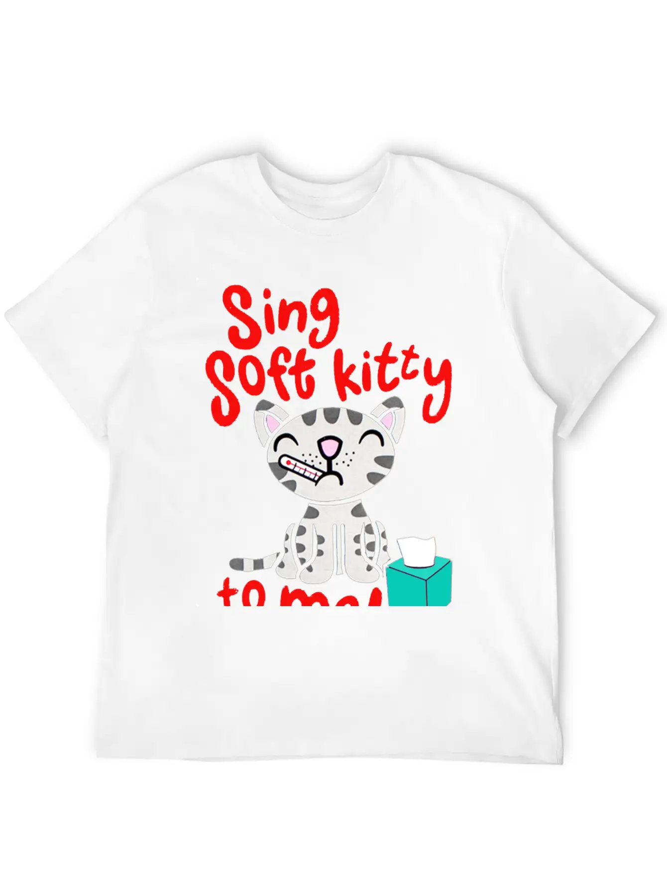 Theory Sing Soft Kitty Song Unisex Short Sleeve Soft Cotton T-Shirt – Casual Everyday Wear