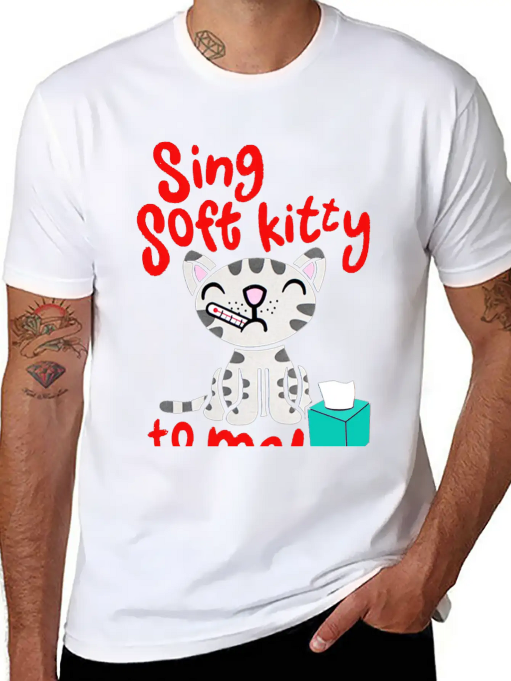 Theory Sing Soft Kitty Song Unisex Short Sleeve Soft Cotton T-Shirt – Casual Everyday Wear