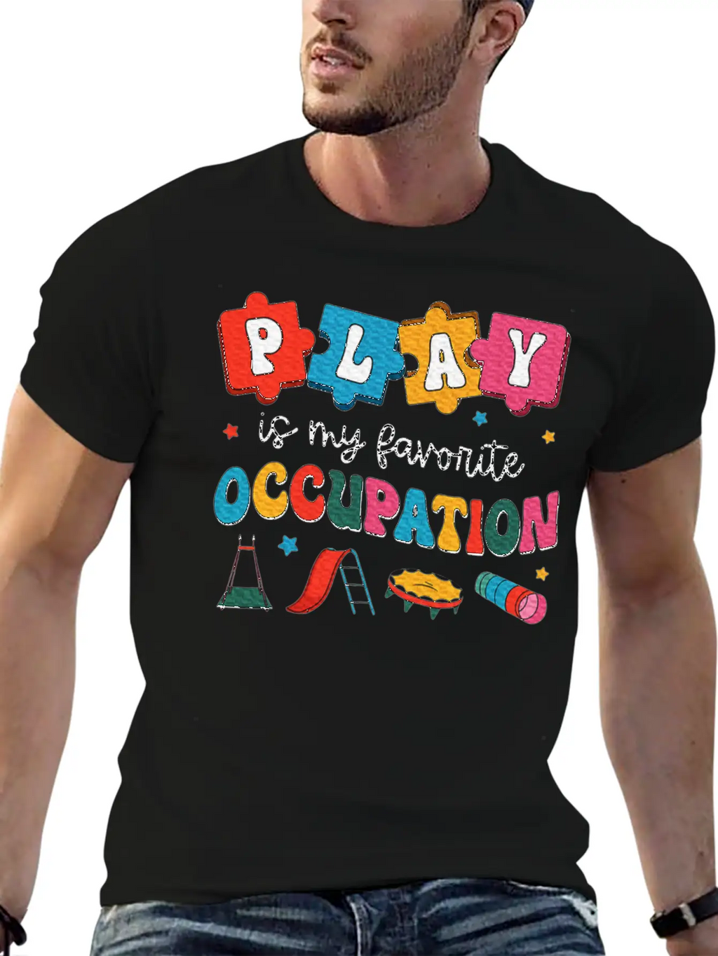 Therapy Play Is My Favorite Occupation Unisex Casual T-Shirt – Clean Design For Daily Comfort