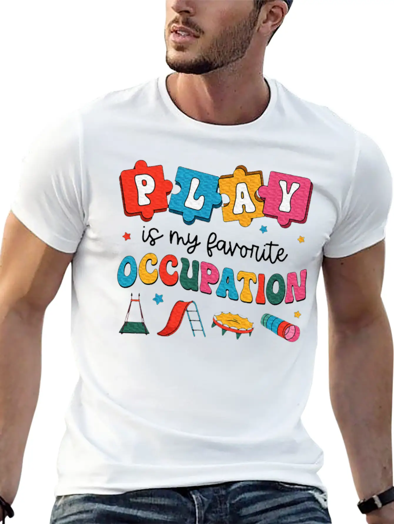 Therapy Play Is My Favorite Occupation Unisex Casual T-Shirt – Clean Design For Daily Comfort