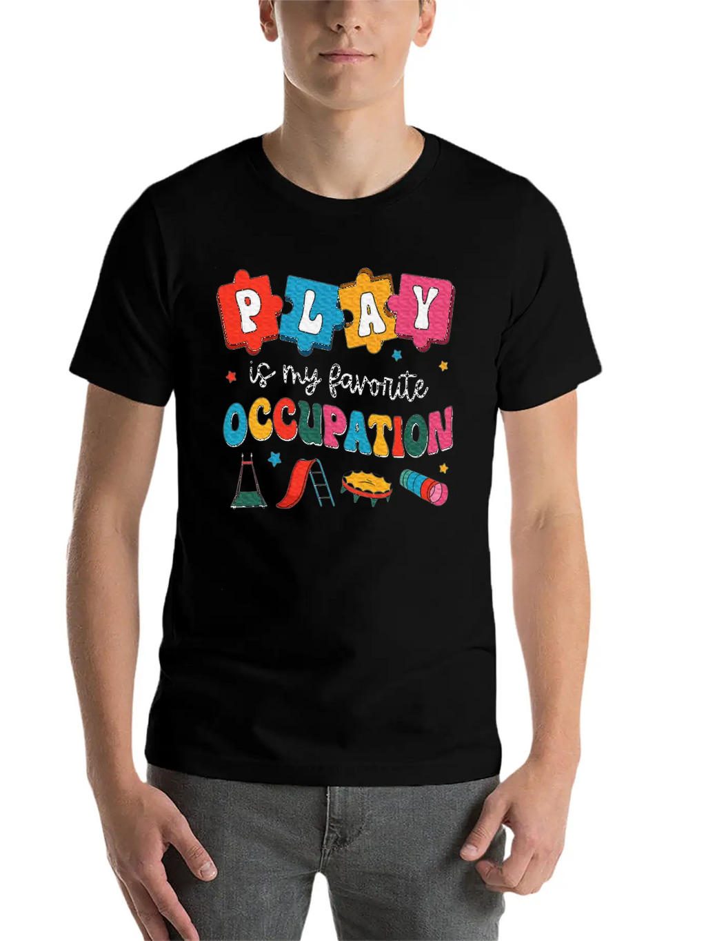 Therapy Play Is My Favorite Occupation Unisex Casual T-Shirt – Clean Design For Daily Comfort