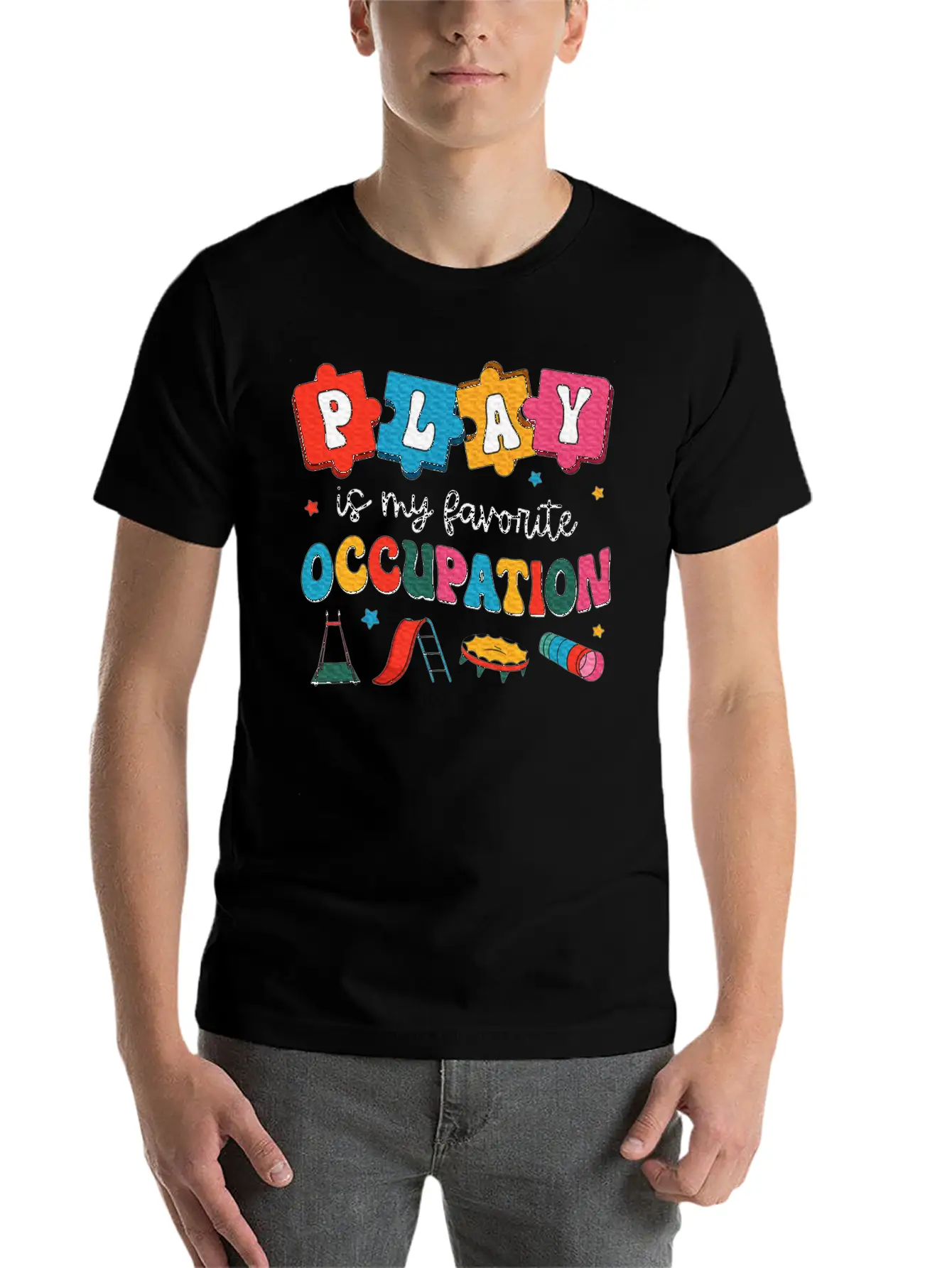Therapy Play Is My Favorite Occupation Unisex Casual T-Shirt – Clean Design For Daily Comfort