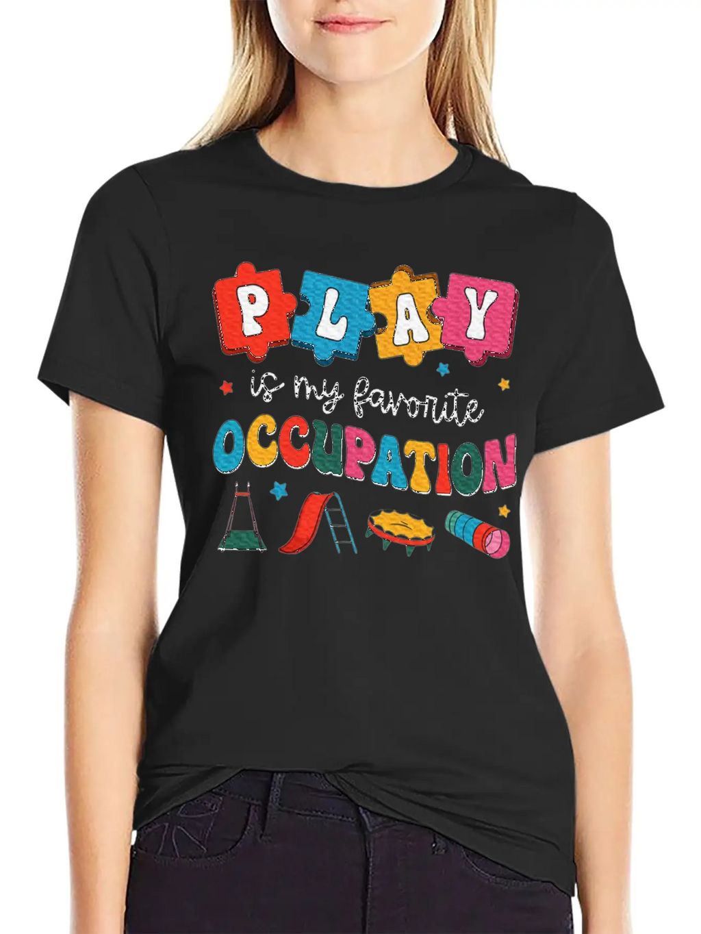 Therapy Play Is My Favorite Occupation Unisex Casual T-Shirt – Clean Design For Daily Comfort