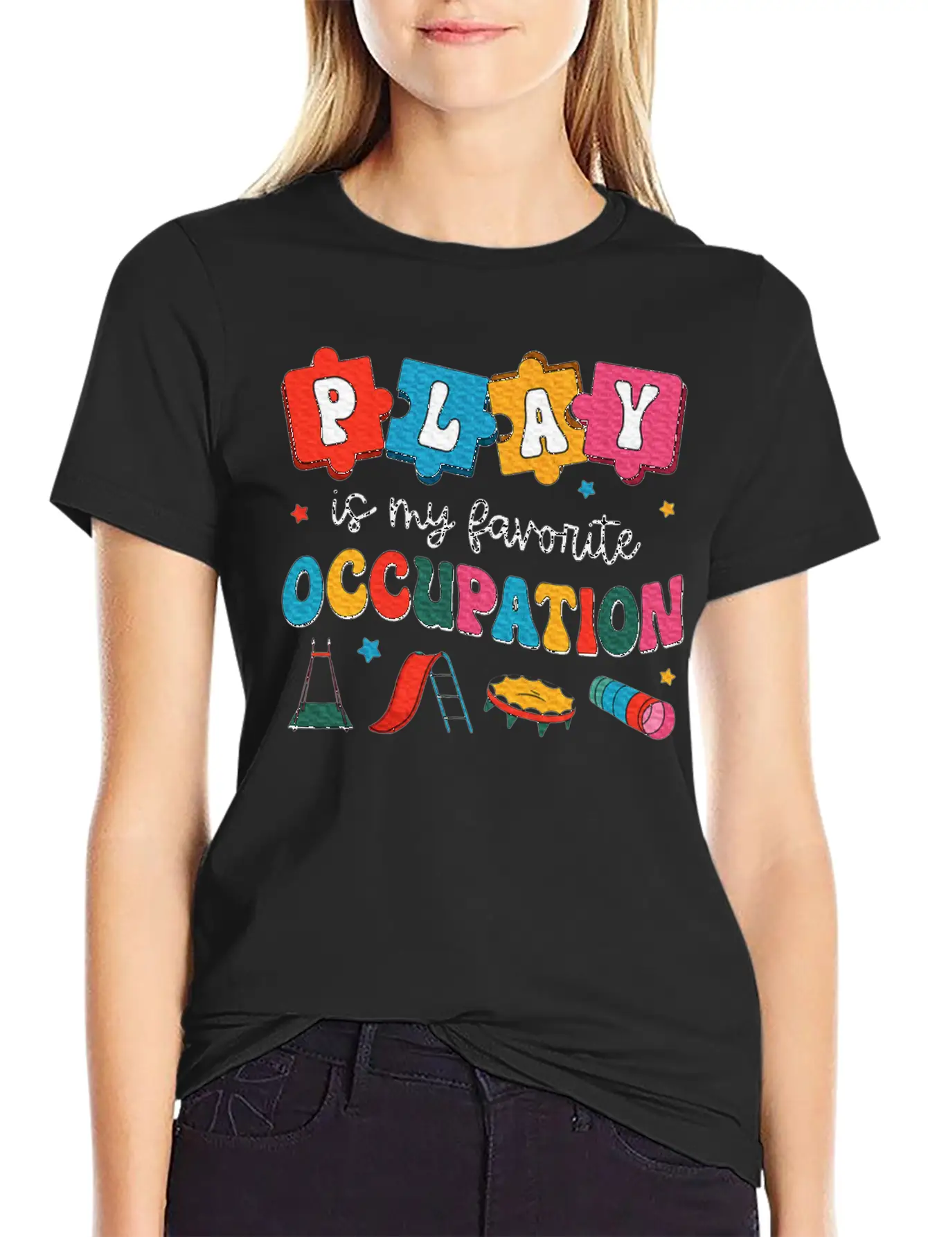Therapy Play Is My Favorite Occupation Unisex Casual T-Shirt – Clean Design For Daily Comfort