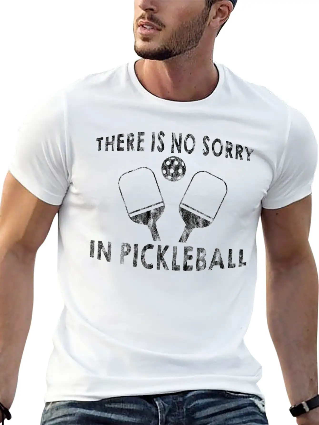 There's No Sorry In Pickleball 4 Casual Graphic T-Shirt – Simple And Comfortable Daily Wear
