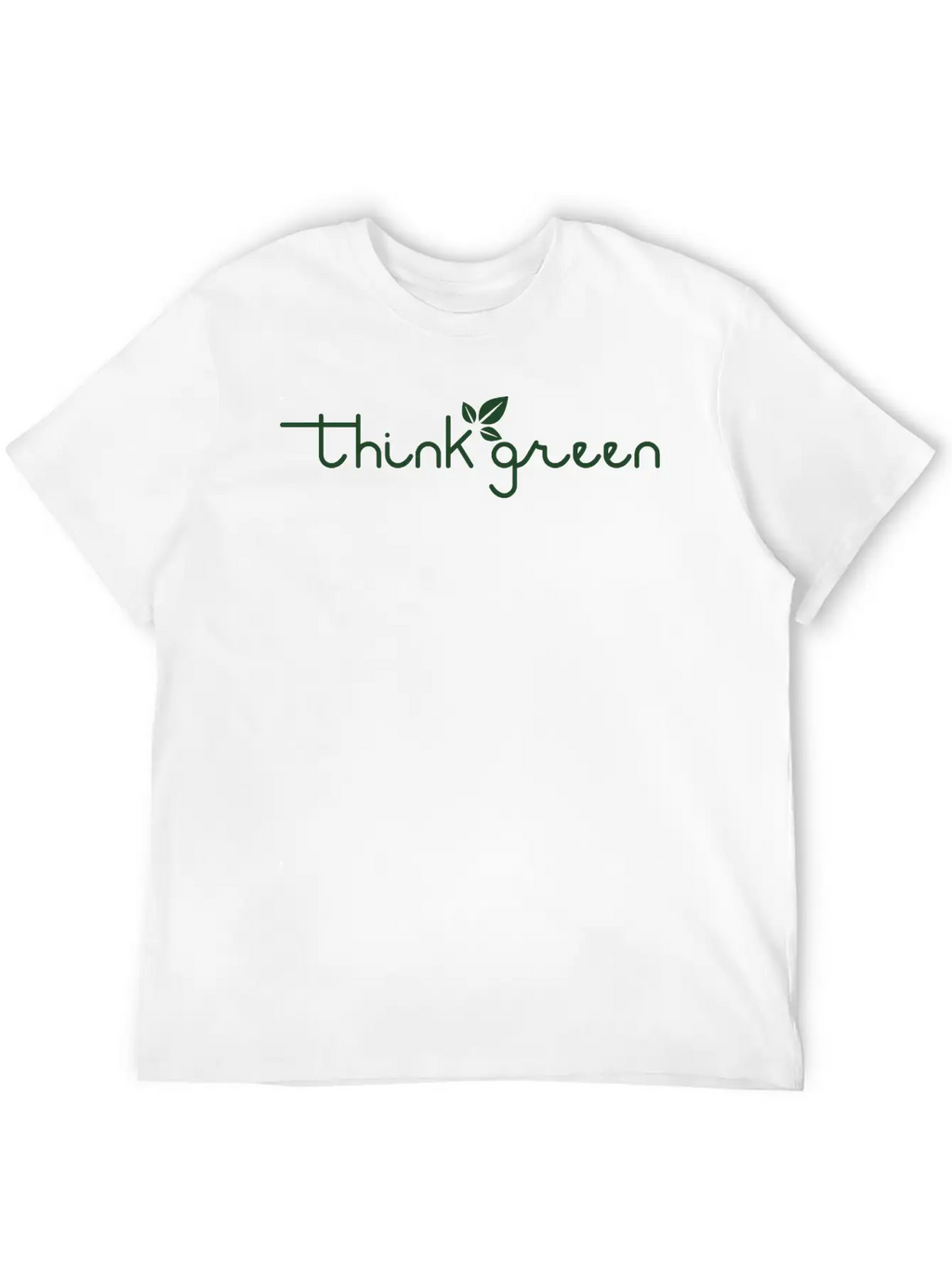 Think Green Leaf Classic Fit Graphic Tee For Daily Comfort – Unisex Cotton Shirt