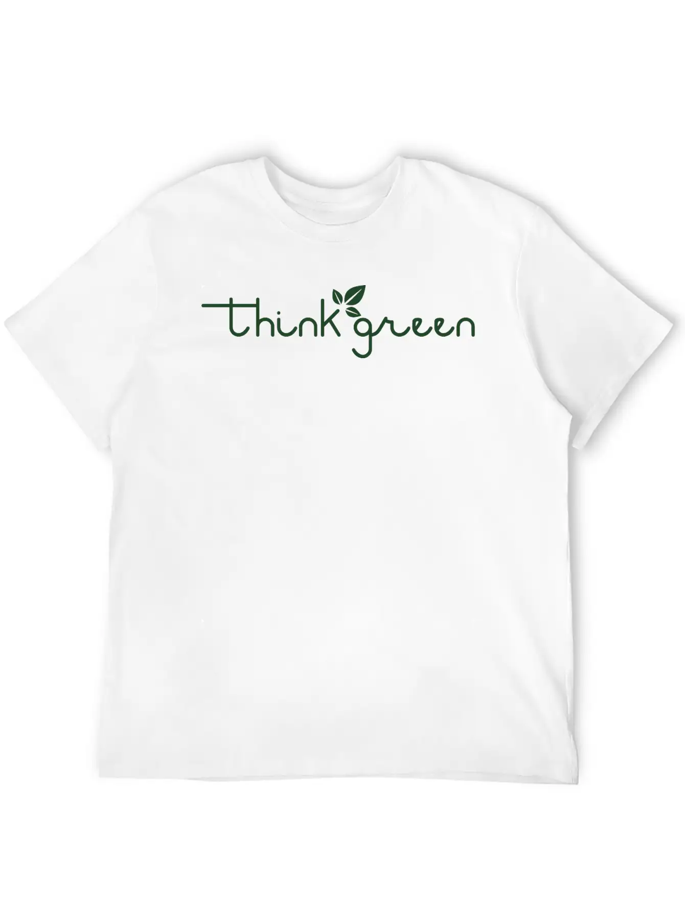 Think Green Leaf Classic Fit Graphic Tee For Daily Comfort – Unisex Cotton Shirt