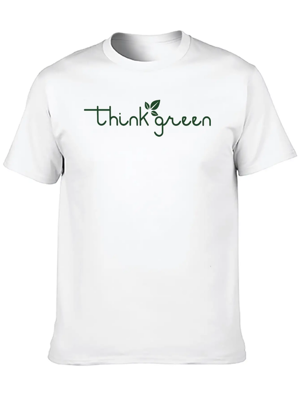 Think Green Leaf Classic Fit Graphic Tee For Daily Comfort – Unisex Cotton Shirt