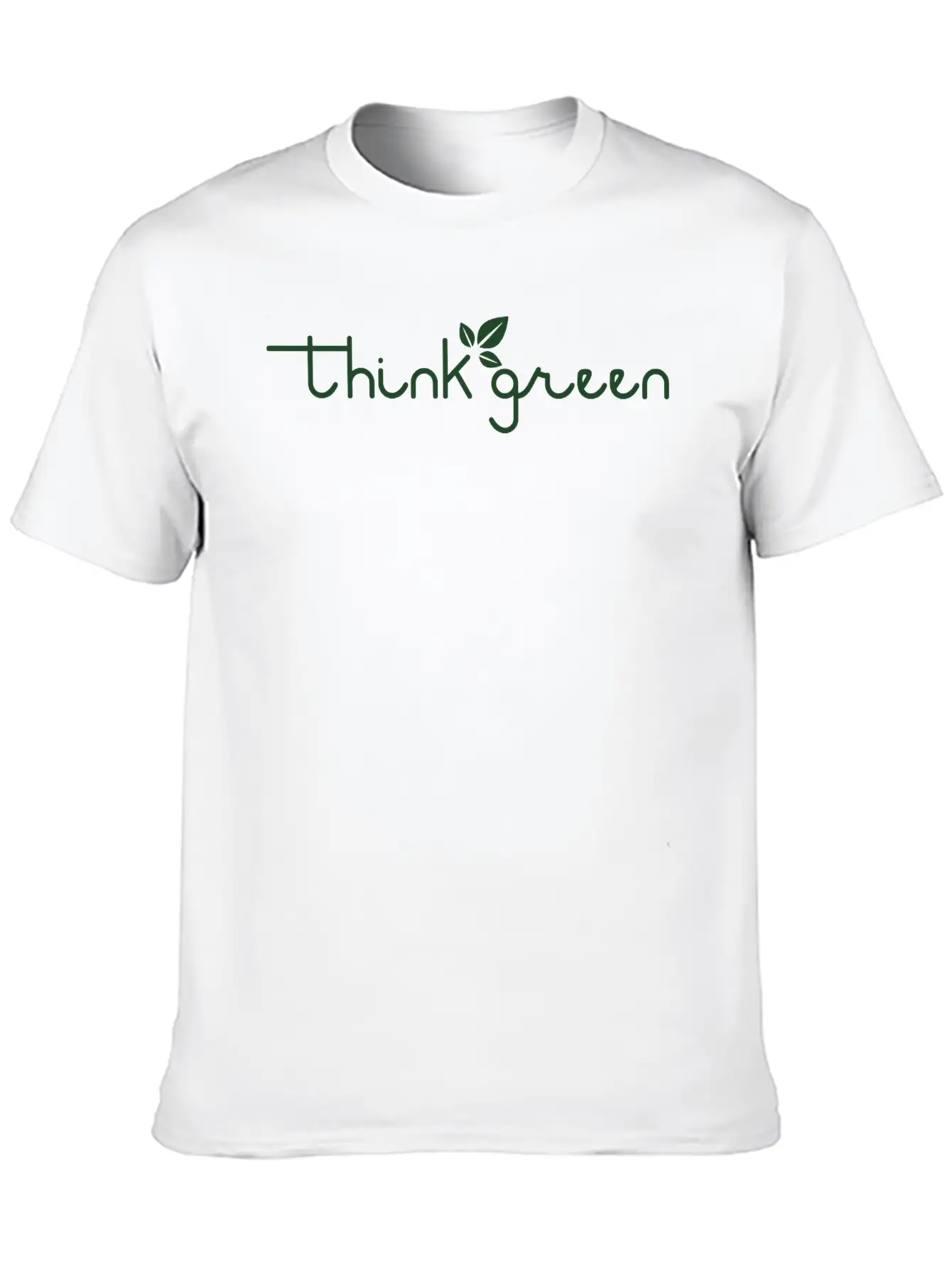 Think Green Leaf Classic Fit Graphic Tee For Daily Comfort – Unisex Cotton Shirt