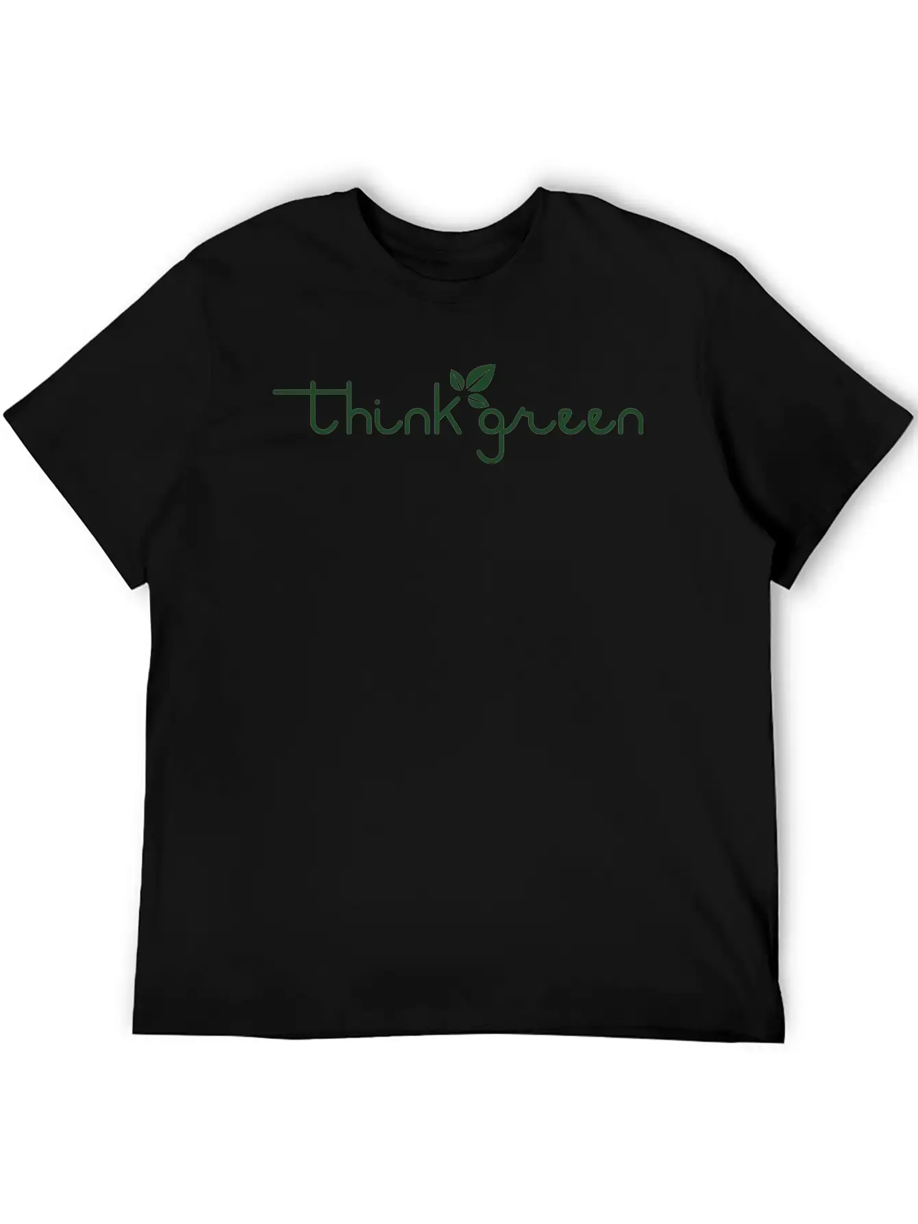 Think Green Leaf Classic Fit Graphic Tee For Daily Comfort – Unisex Cotton Shirt