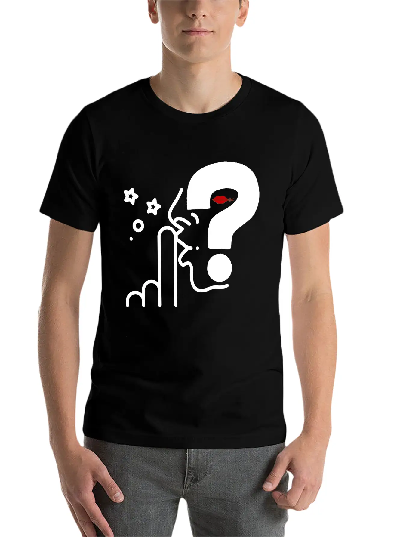 Think In Silence, Surprise Awaits Casual Graphic T-Shirt – Simple And Comfortable Daily Wear