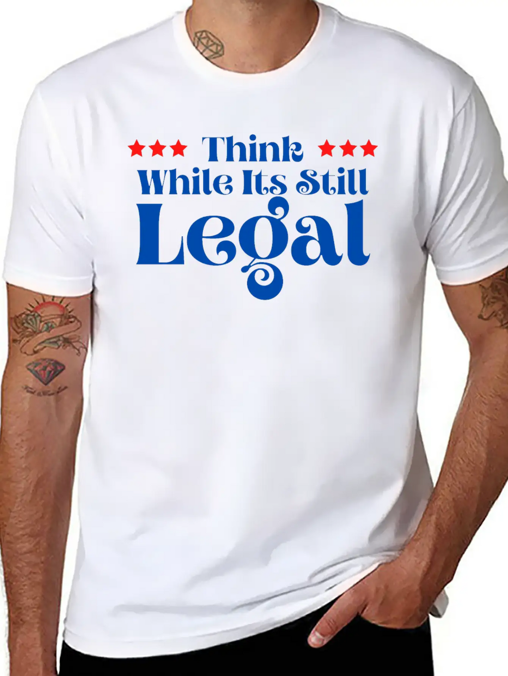 Think While It’s Still Legal Breathable Soft Cotton T-Shirt – Timeless Casual Look