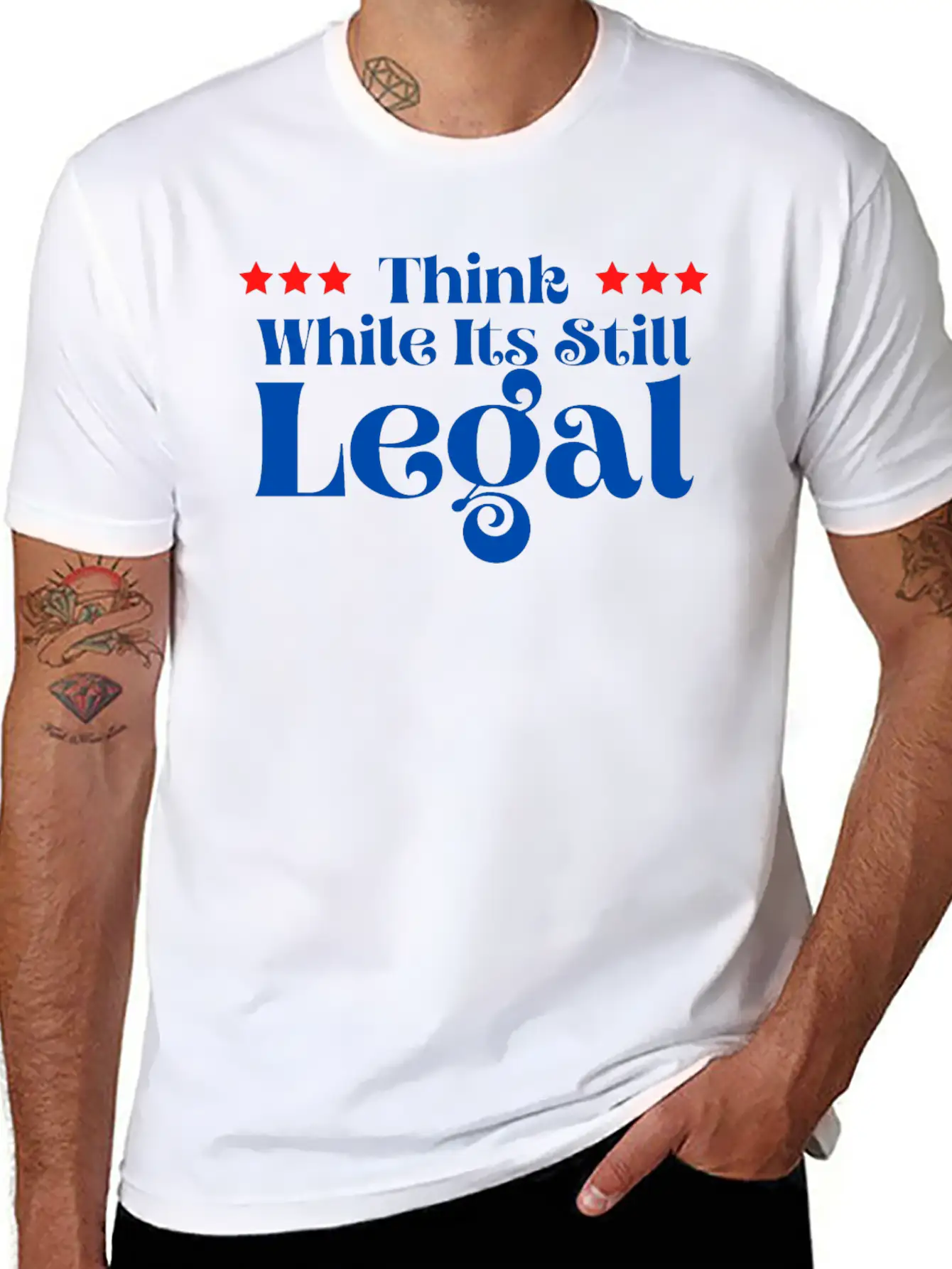 Think While It’s Still Legal Breathable Soft Cotton T-Shirt – Timeless Casual Look