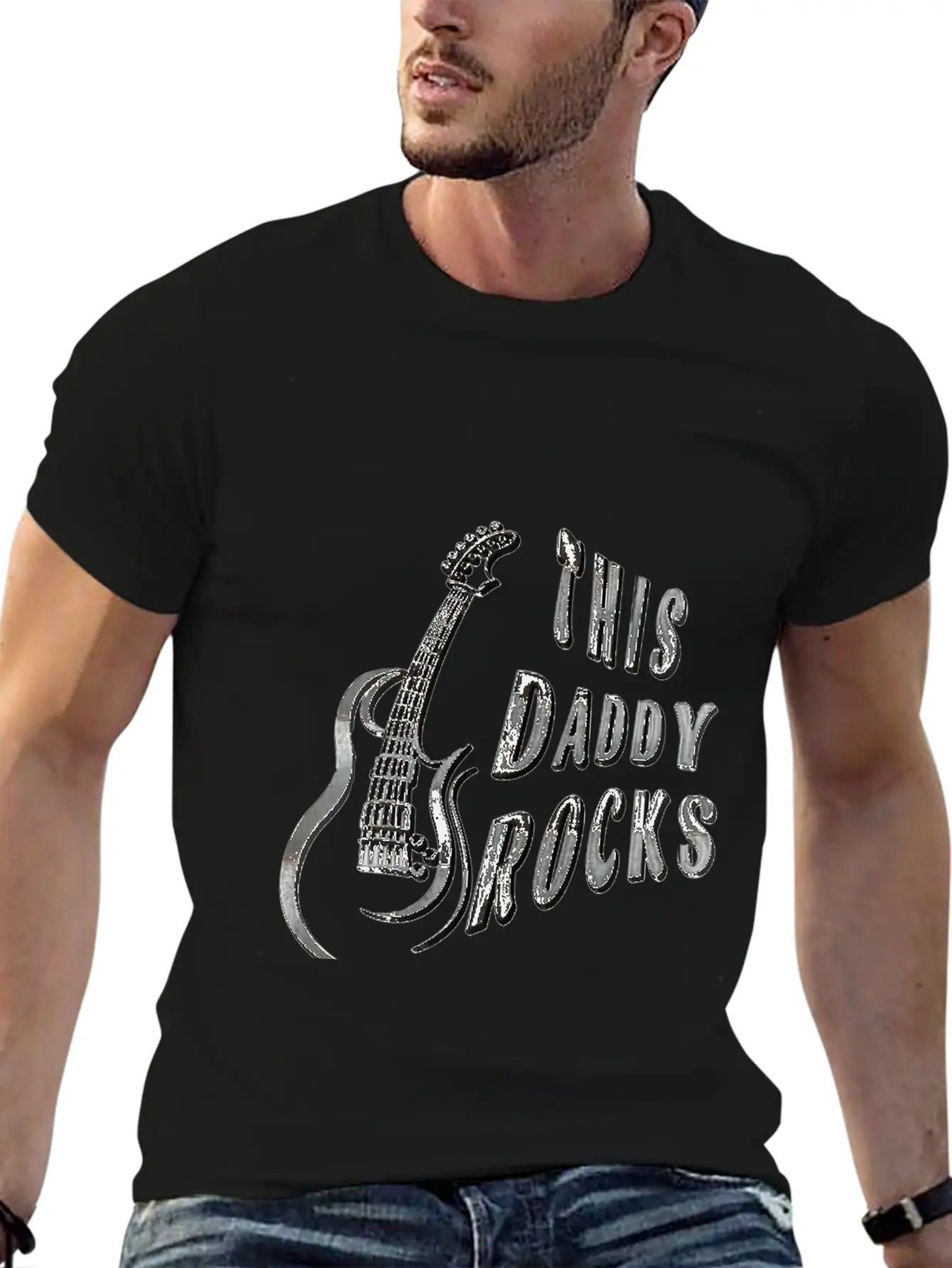 THIS DADDY ROCKS Casual Graphic T-Shirt – Simple And Comfortable Daily Wear