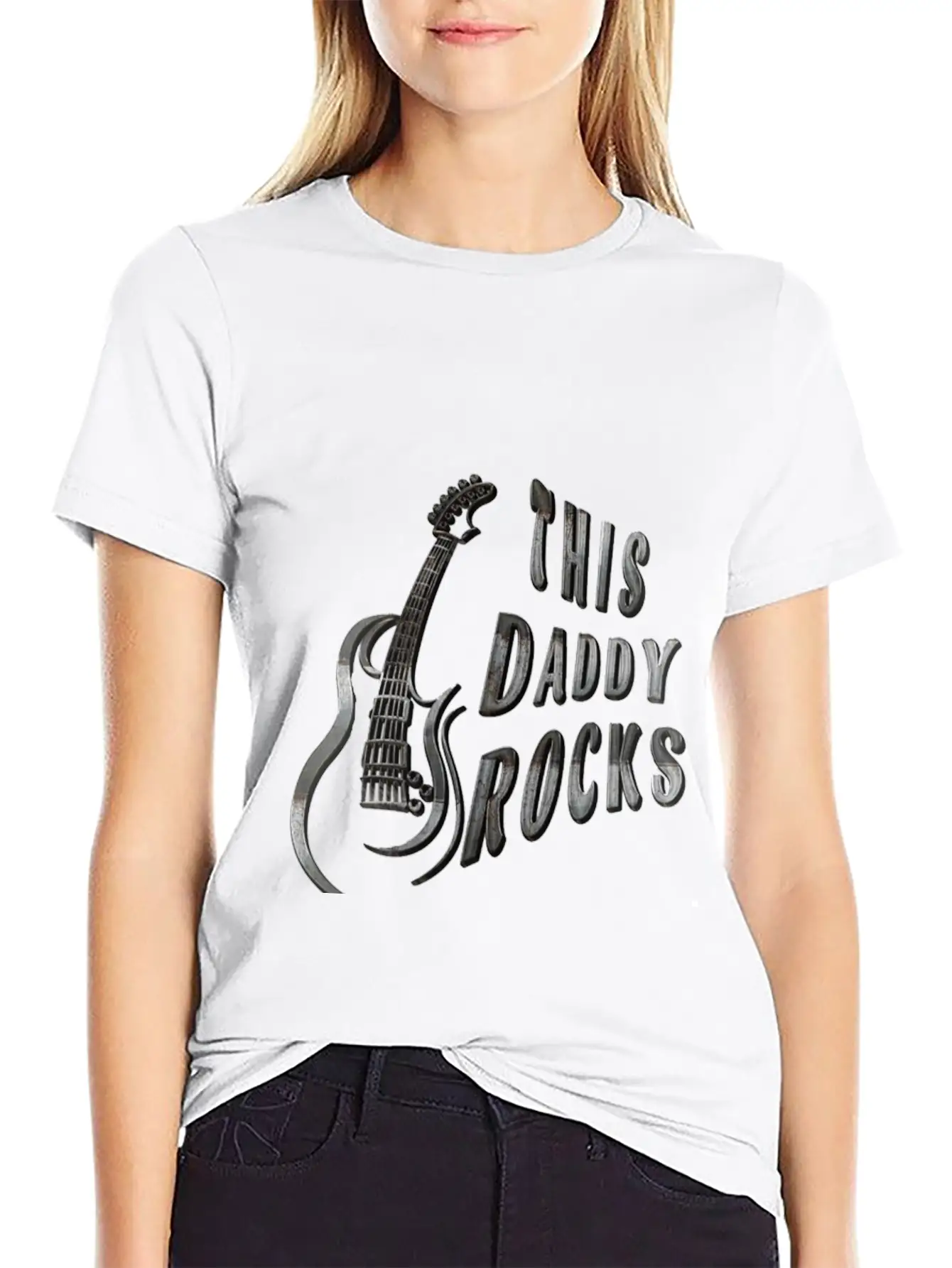 THIS DADDY ROCKS Casual Graphic T-Shirt – Simple And Comfortable Daily Wear