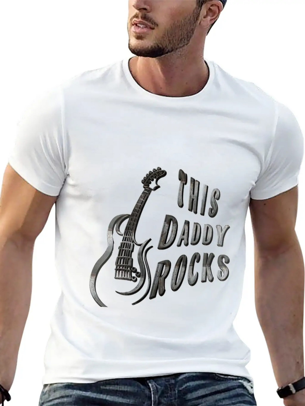 THIS DADDY ROCKS Casual Graphic T-Shirt – Simple And Comfortable Daily Wear