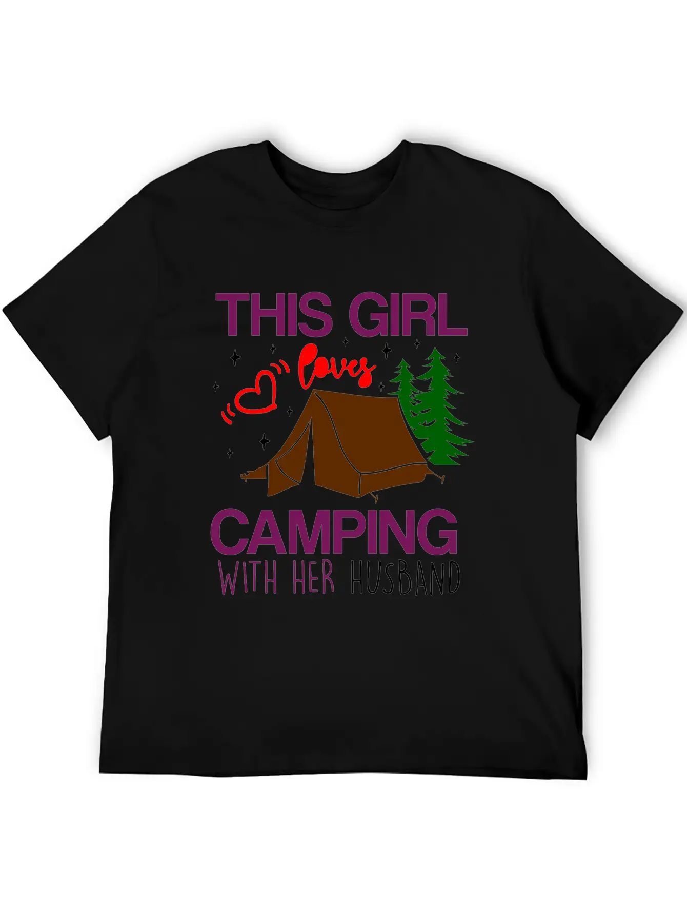 This Girl Loves Camping With Her Husband Unisex Casual T-Shirt – Clean Design For Daily Comfort