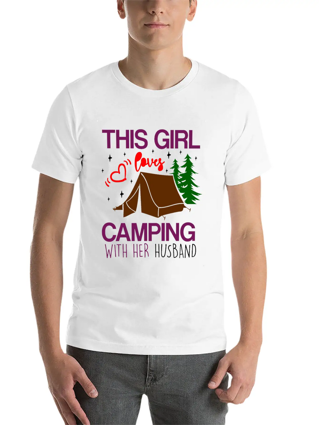This Girl Loves Camping With Her Husband Unisex Casual T-Shirt – Clean Design For Daily Comfort