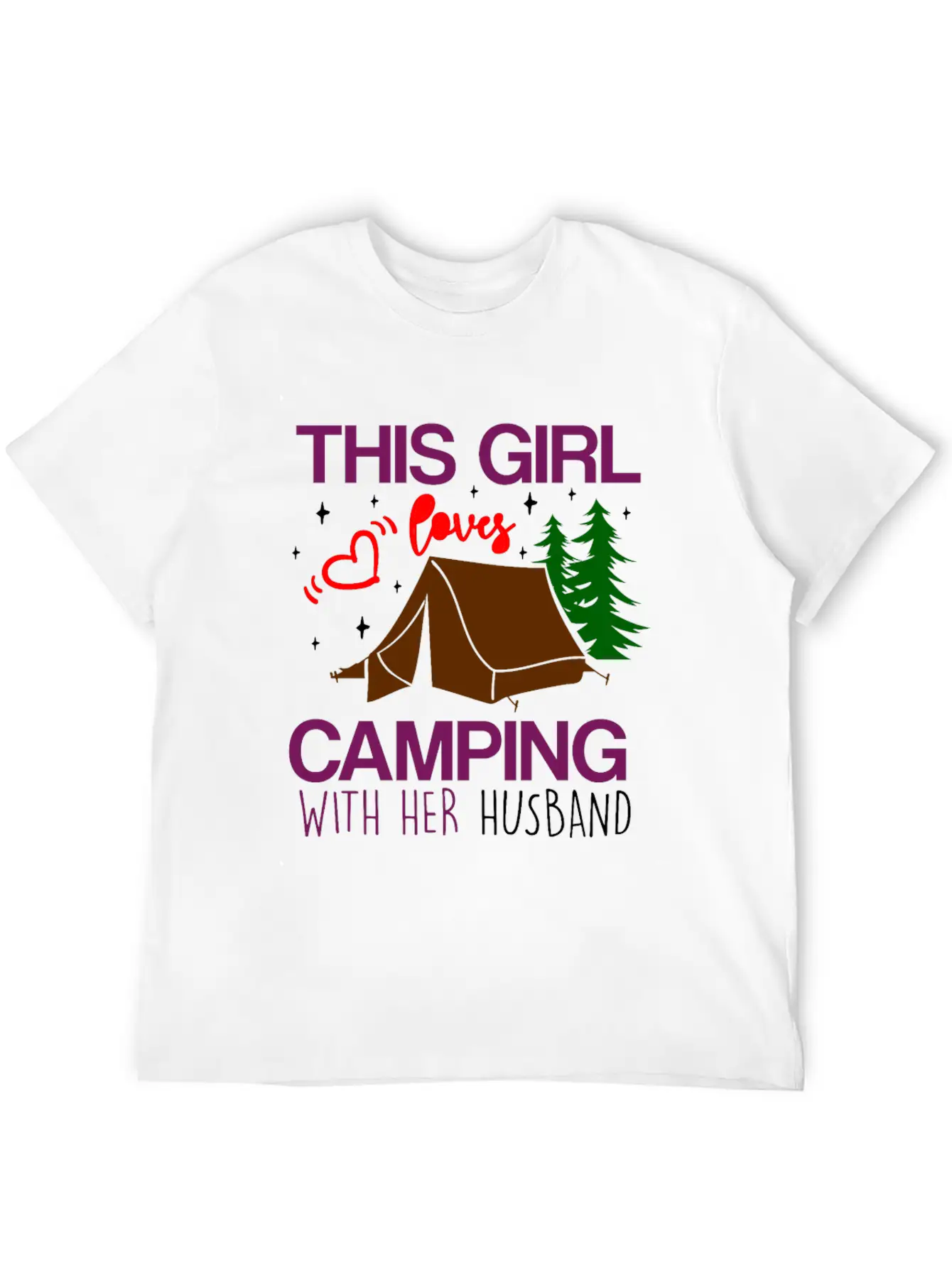 This Girl Loves Camping With Her Husband Unisex Casual T-Shirt – Clean Design For Daily Comfort