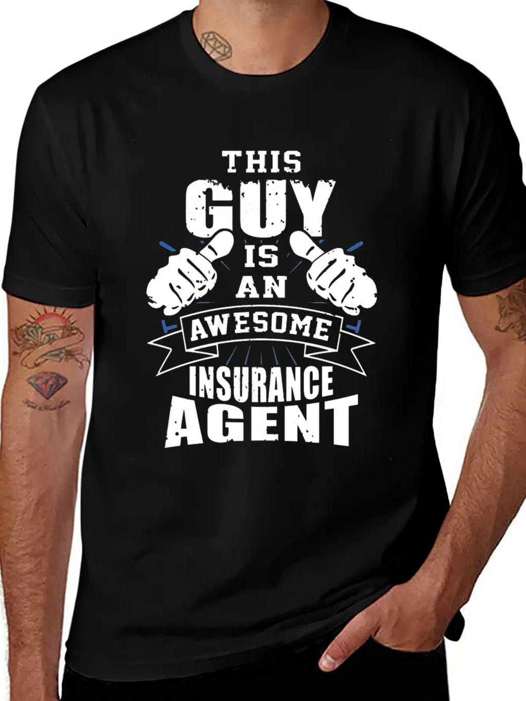 This Guy Is An Awesome Insurance Agent Funny Unisex Casual T-Shirt – Clean Design For Daily Comfort