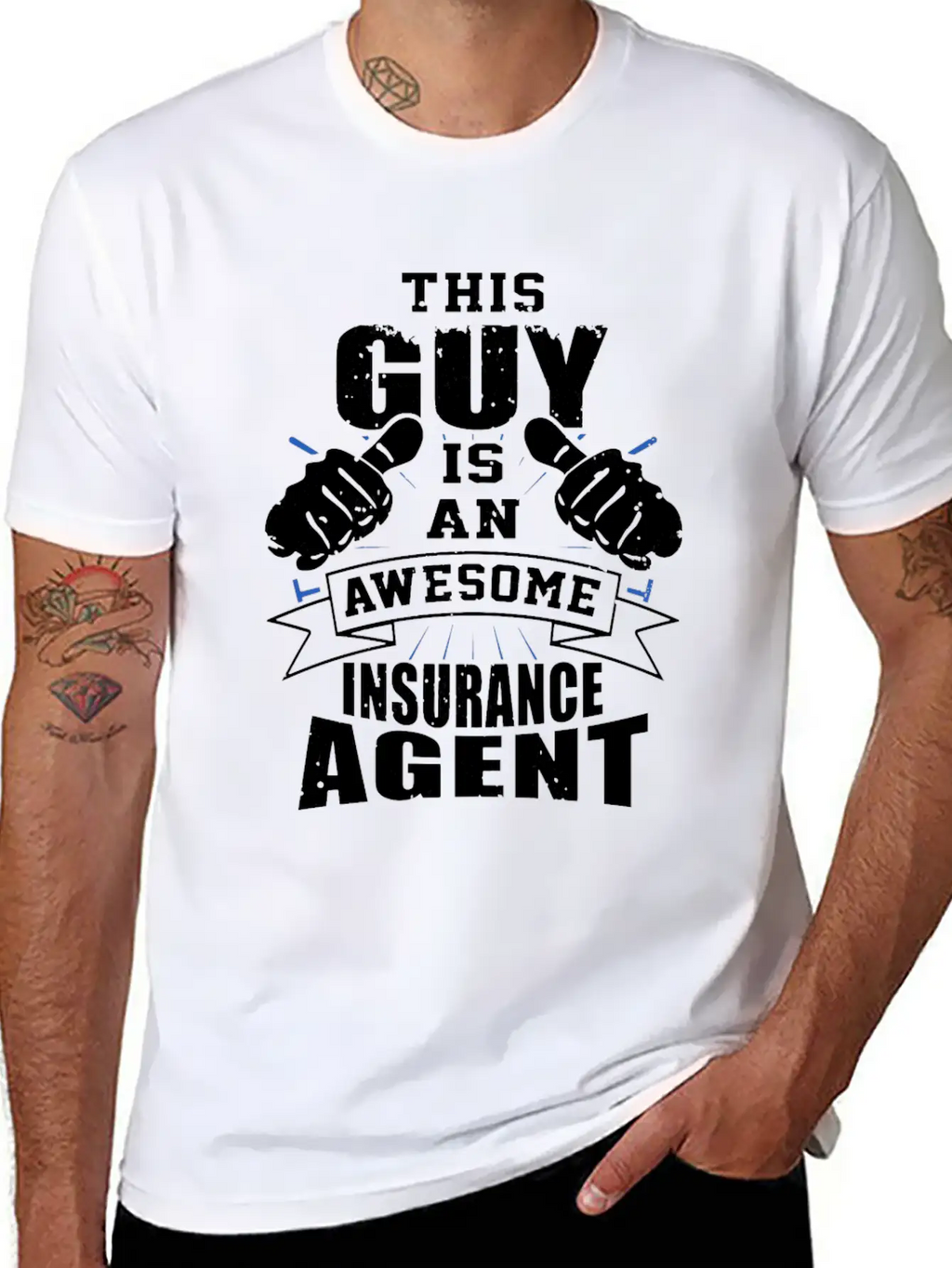 This Guy Is An Awesome Insurance Agent Funny Unisex Casual T-Shirt – Clean Design For Daily Comfort