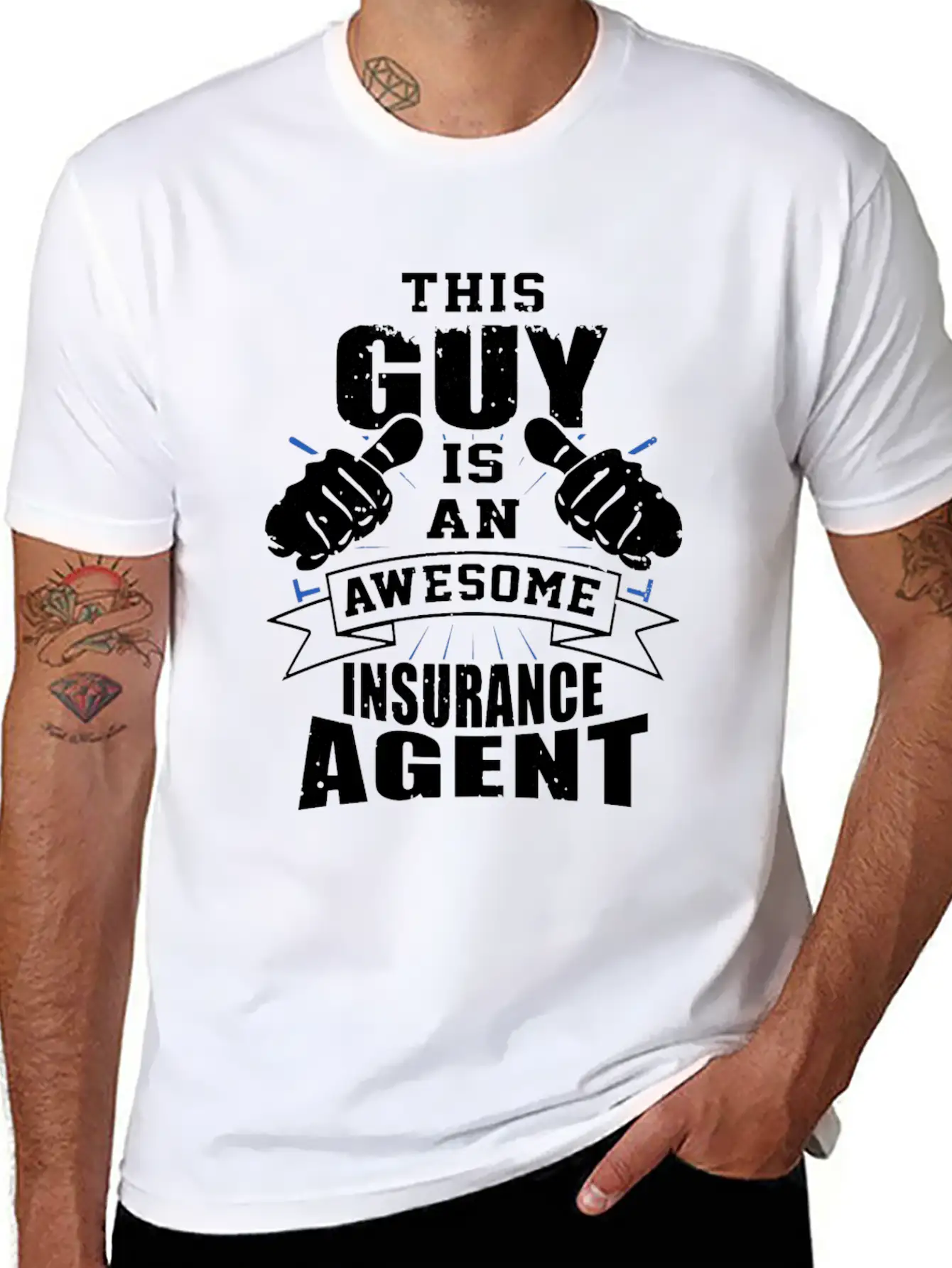 This Guy Is An Awesome Insurance Agent Funny Unisex Casual T-Shirt – Clean Design For Daily Comfort