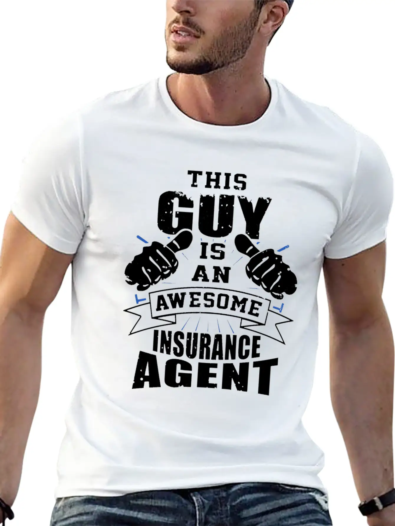 This Guy Is An Awesome Insurance Agent Funny Unisex Casual T-Shirt – Clean Design For Daily Comfort